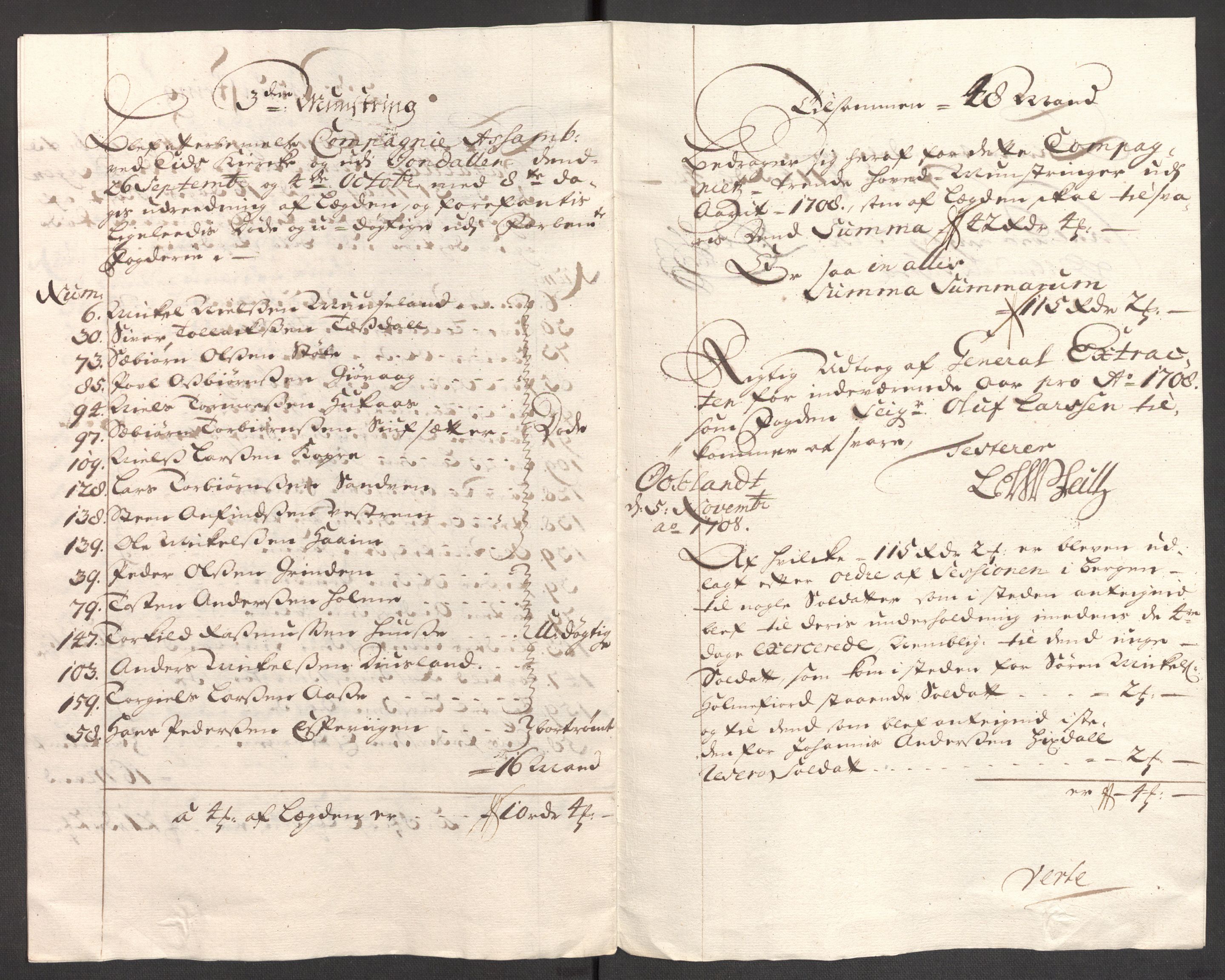 Rentekammeret inntil 1814, Reviderte regnskaper, Fogderegnskap, AV/RA-EA-4092/R48/L2985: Fogderegnskap Sunnhordland og Hardanger, 1708, p. 181