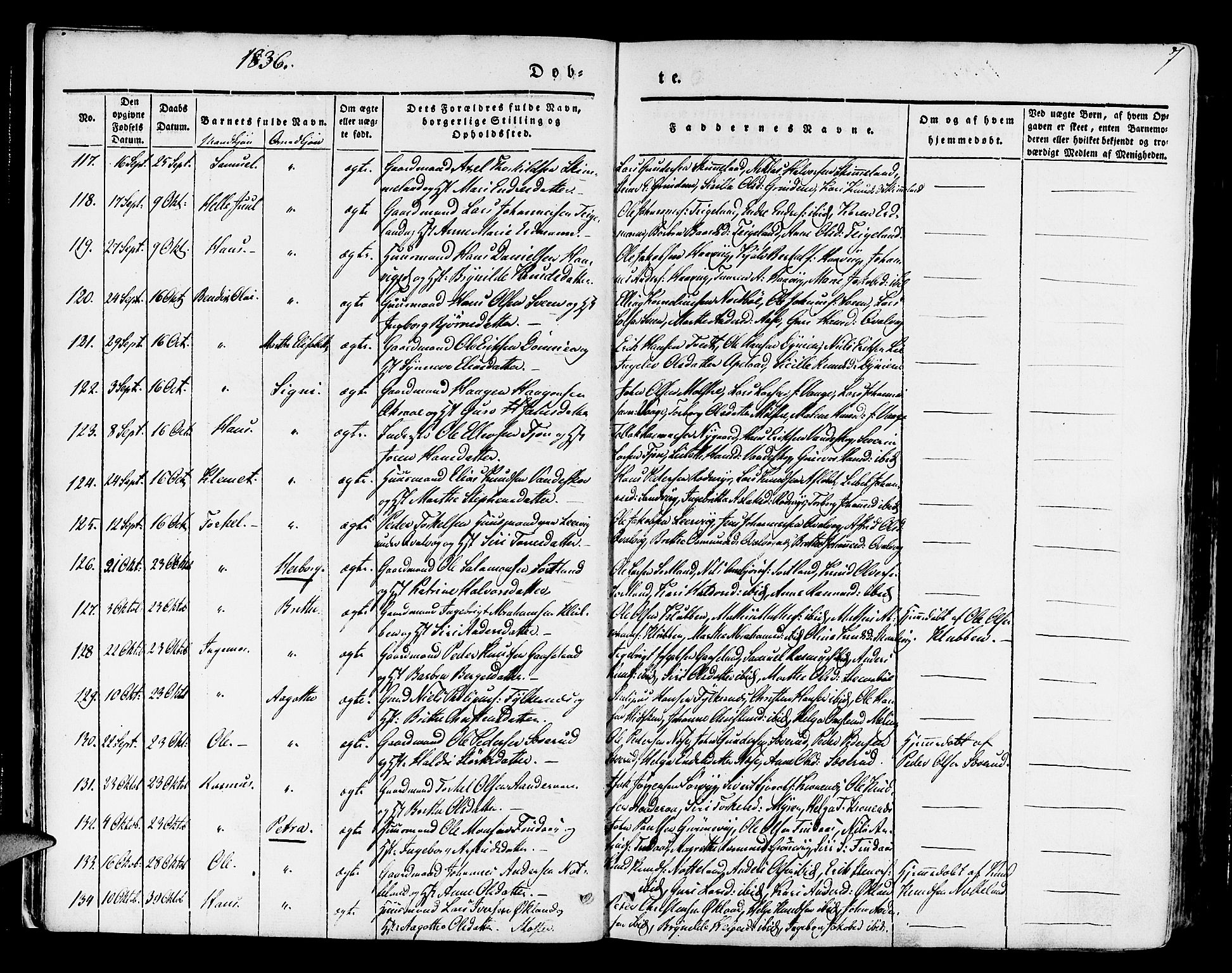 Finnås sokneprestembete, AV/SAB-A-99925/H/Ha/Haa/Haaa/L0006: Parish register (official) no. A 6, 1836-1850, p. 7