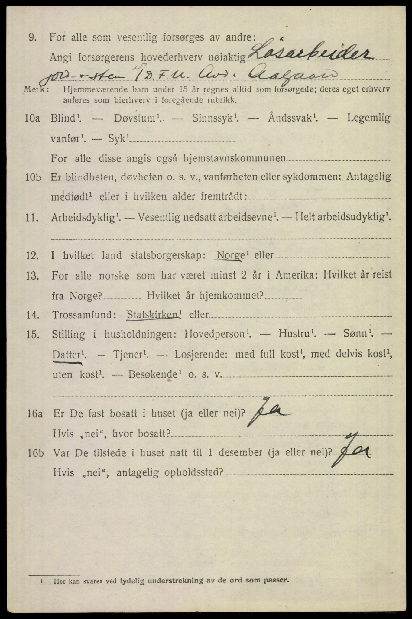 SAST, 1920 census for Gjesdal, 1920, p. 1739