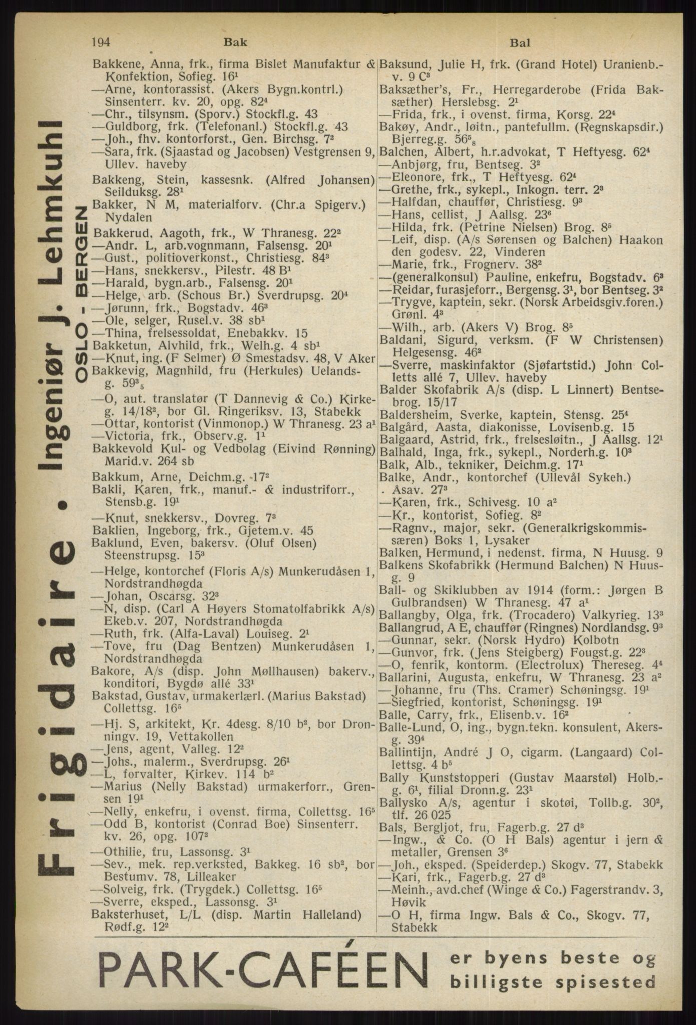 Kristiania/Oslo adressebok, PUBL/-, 1937, p. 194