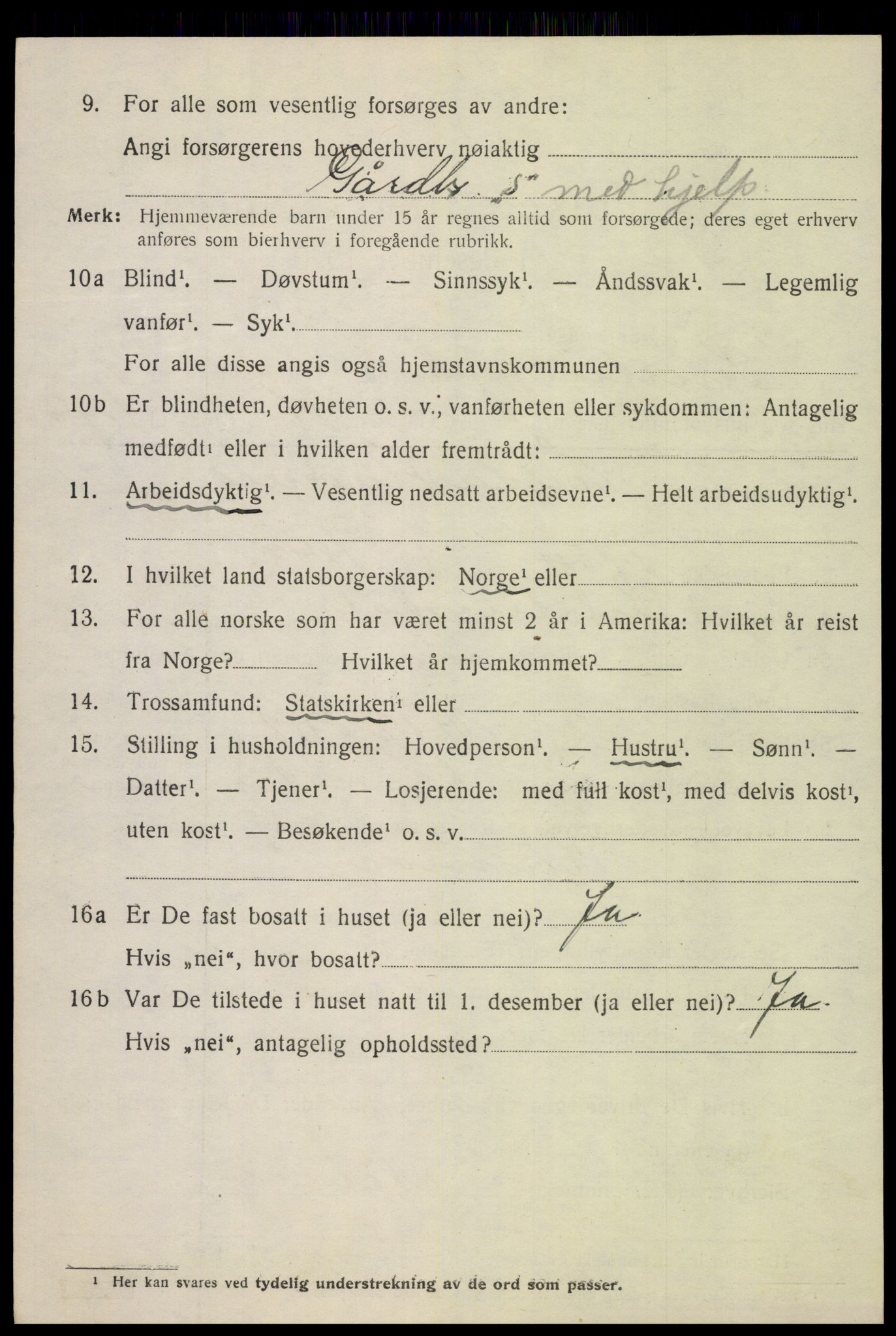 SAH, 1920 census for Snertingdal, 1920, p. 760