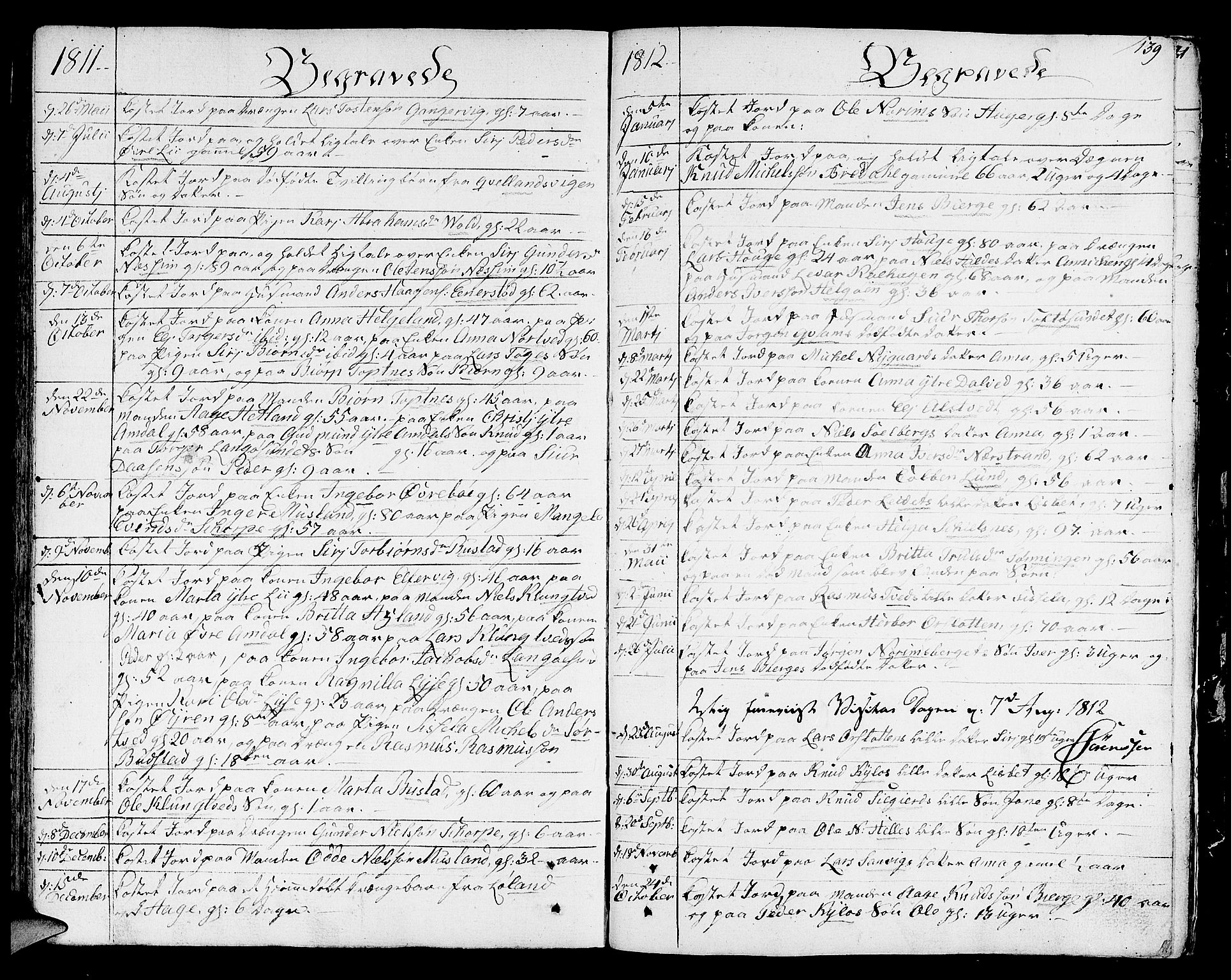 Nedstrand sokneprestkontor, SAST/A-101841/01/IV: Parish register (official) no. A 5, 1795-1816, p. 139