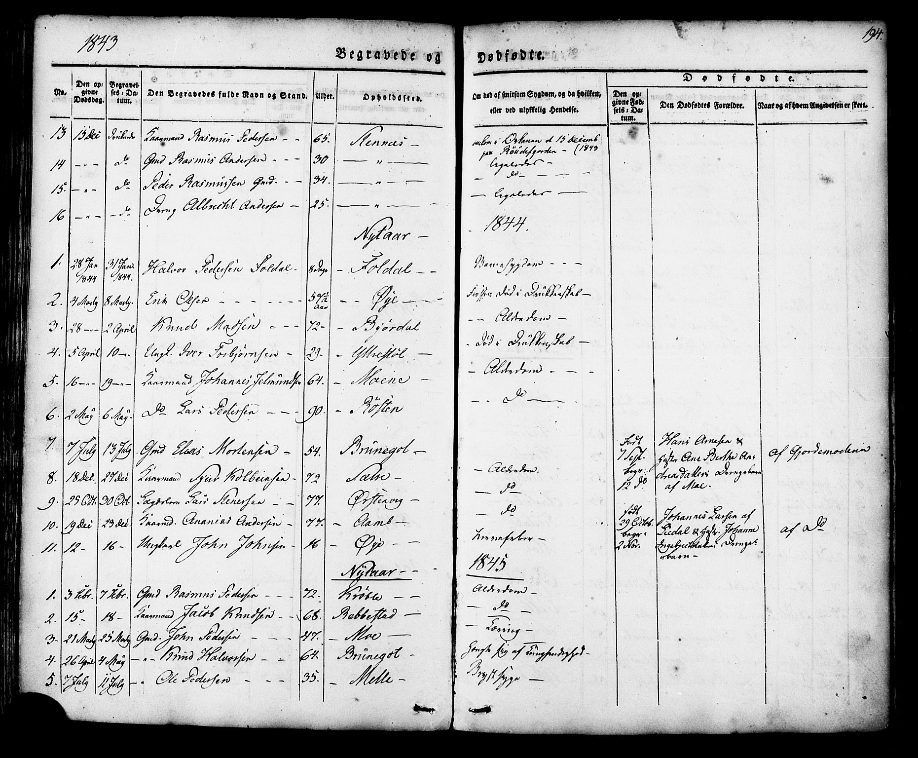 Ministerialprotokoller, klokkerbøker og fødselsregistre - Møre og Romsdal, AV/SAT-A-1454/513/L0174: Parish register (official) no. 513A01, 1831-1855, p. 194