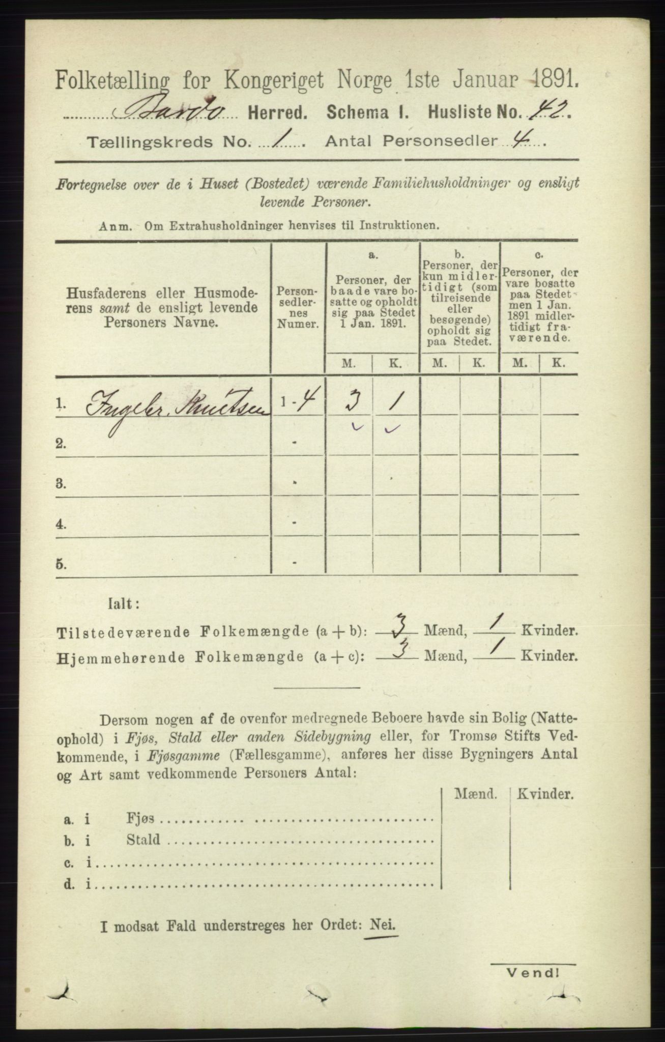 RA, 1891 census for 1922 Bardu, 1891, p. 50