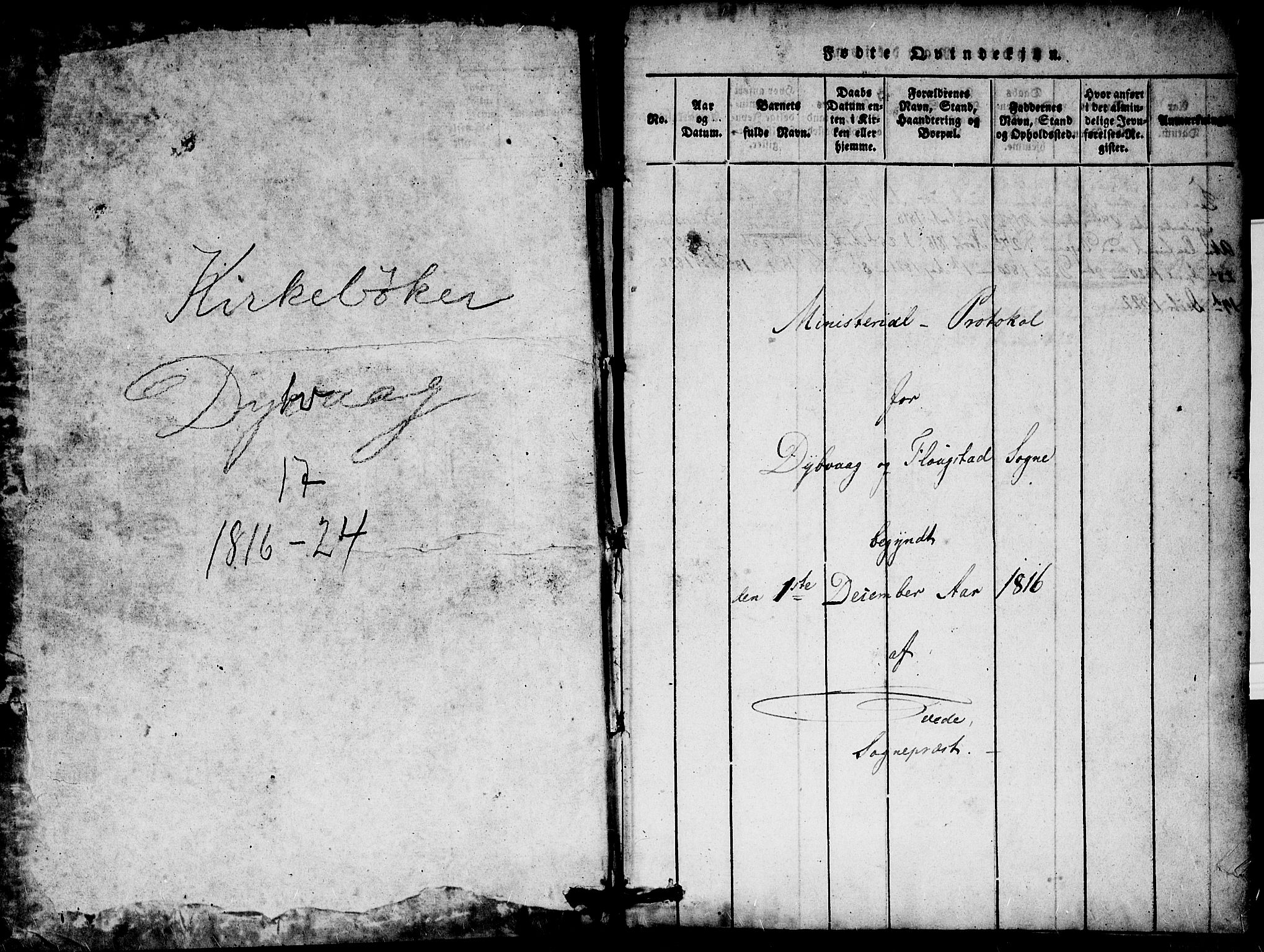 Dypvåg sokneprestkontor, AV/SAK-1111-0007/F/Fa/Faa/L0003: Parish register (official) no. A 3 /2, 1817-1824