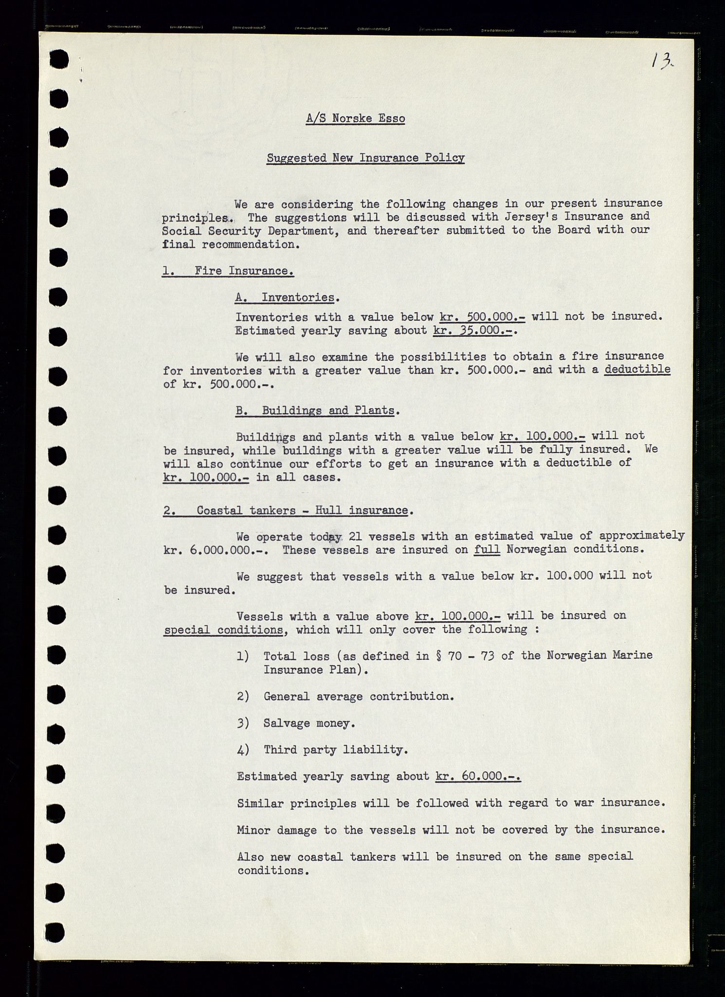 Pa 0982 - Esso Norge A/S, AV/SAST-A-100448/A/Aa/L0001/0002: Den administrerende direksjon Board minutes (styrereferater) / Den administrerende direksjon Board minutes (styrereferater), 1960-1961, p. 60