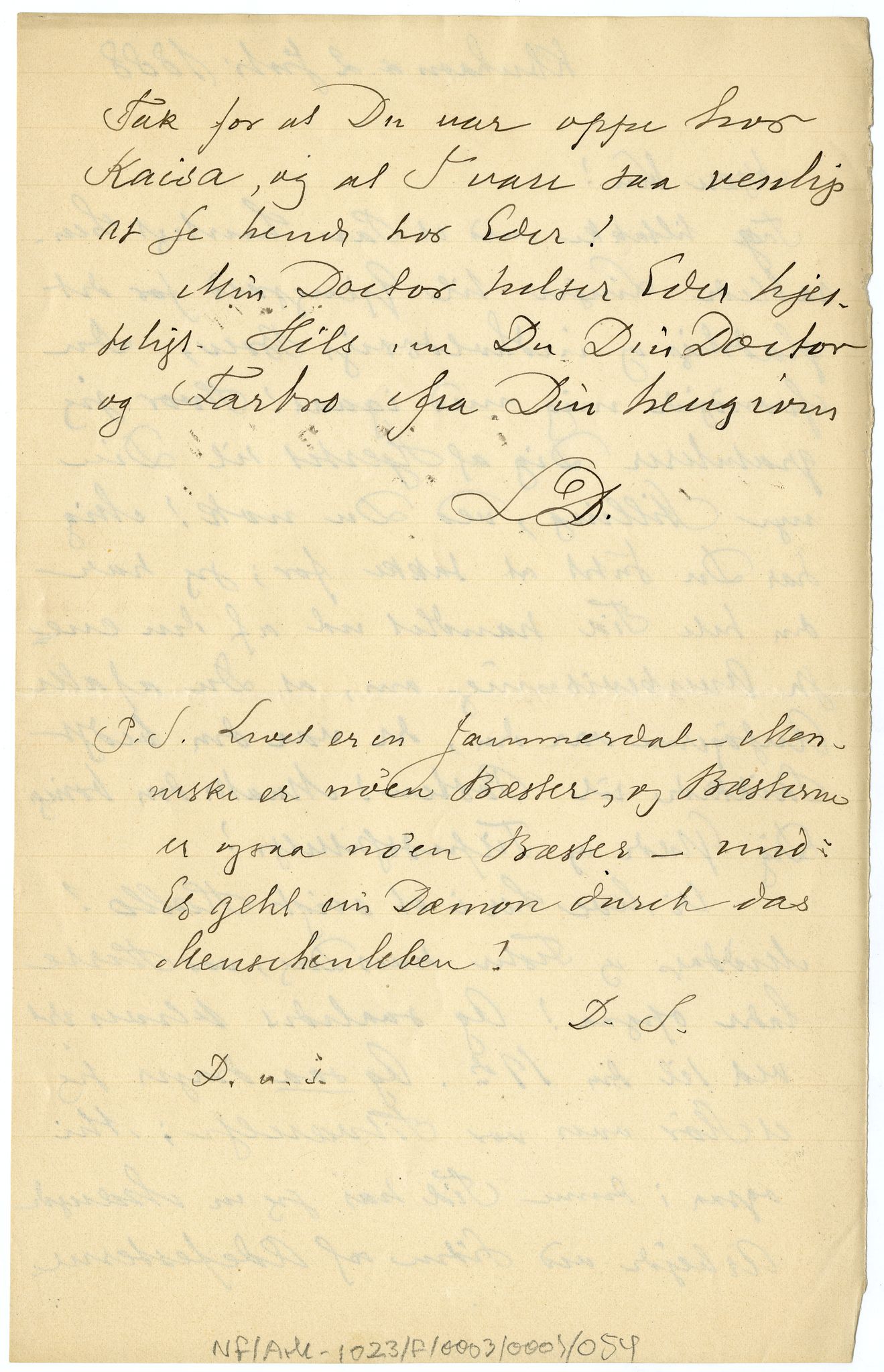 Diderik Maria Aalls brevsamling, NF/Ark-1023/F/L0003: D.M. Aalls brevsamling. D - G, 1797-1889, p. 97