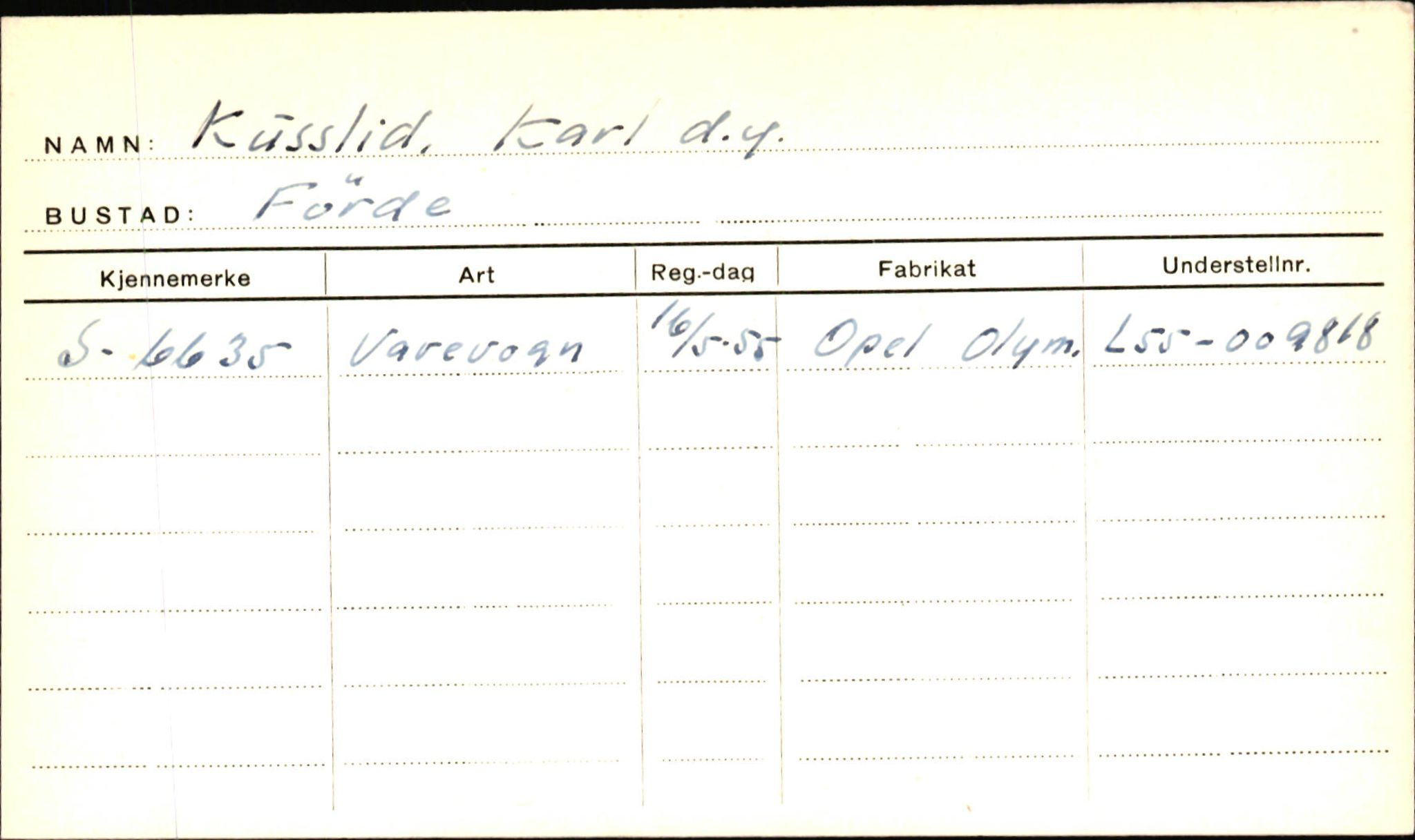 Statens vegvesen, Sogn og Fjordane vegkontor, AV/SAB-A-5301/4/F/L0001B: Eigarregister Fjordane til 1.6.1961, 1930-1961, p. 267