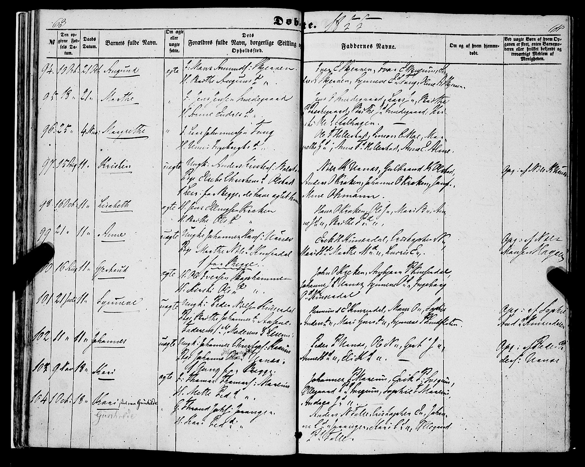 Hafslo sokneprestembete, SAB/A-80301/H/Haa/Haaa/L0009: Parish register (official) no. A 9, 1852-1873, p. 63-64