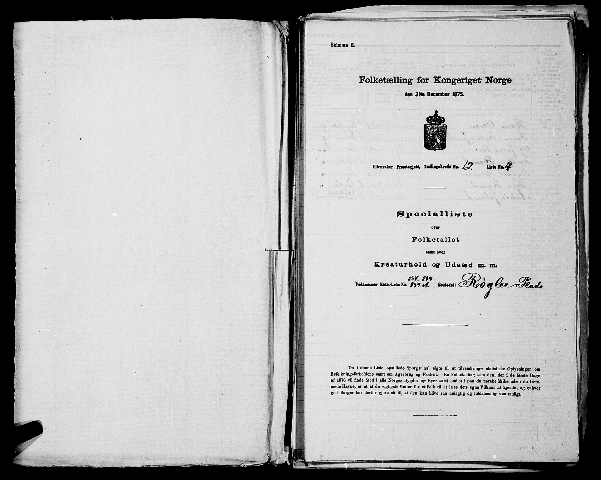 RA, 1875 census for 0235P Ullensaker, 1875, p. 1719