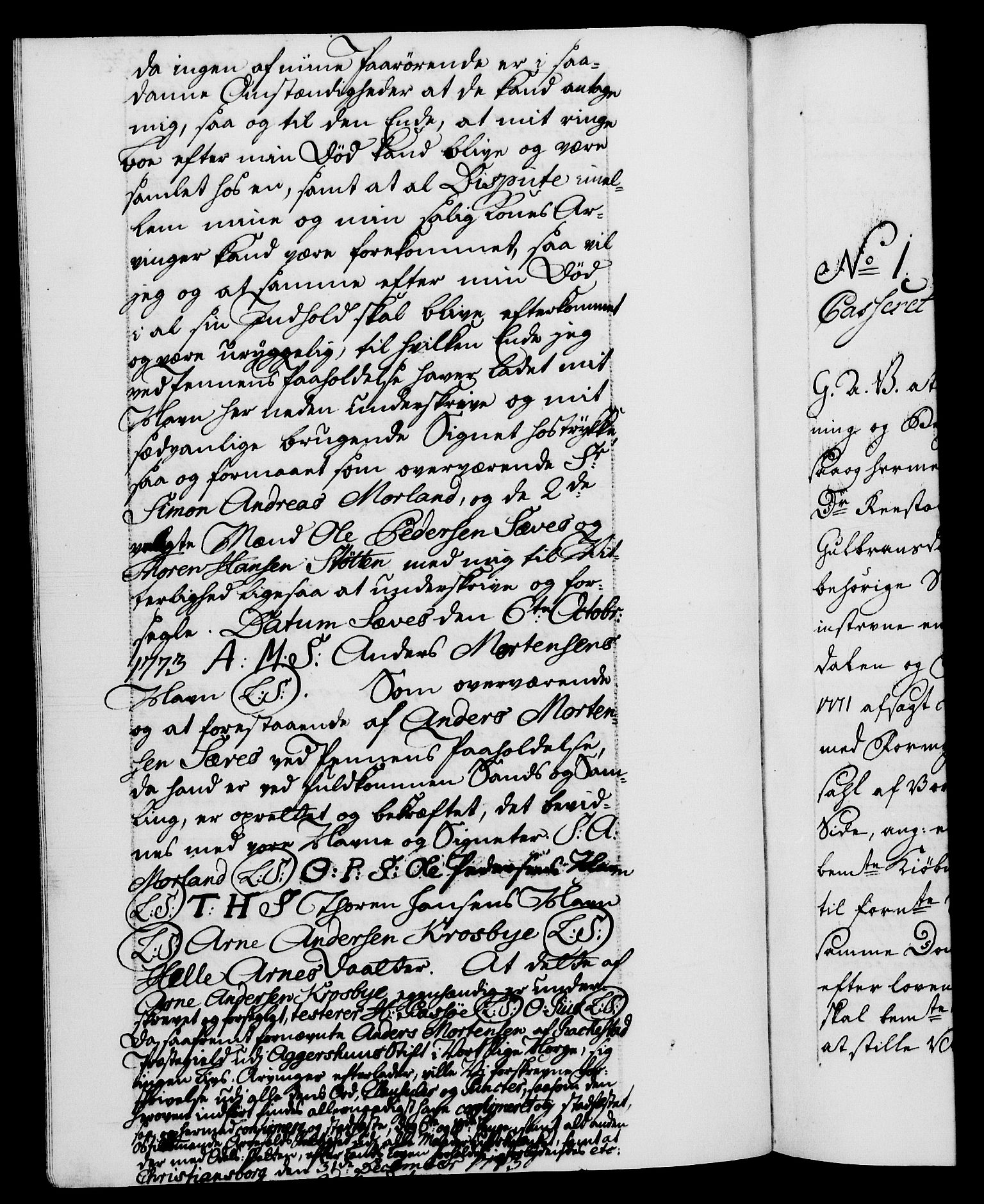 Danske Kanselli 1572-1799, RA/EA-3023/F/Fc/Fca/Fcaa/L0046: Norske registre, 1773-1775, p. 334b