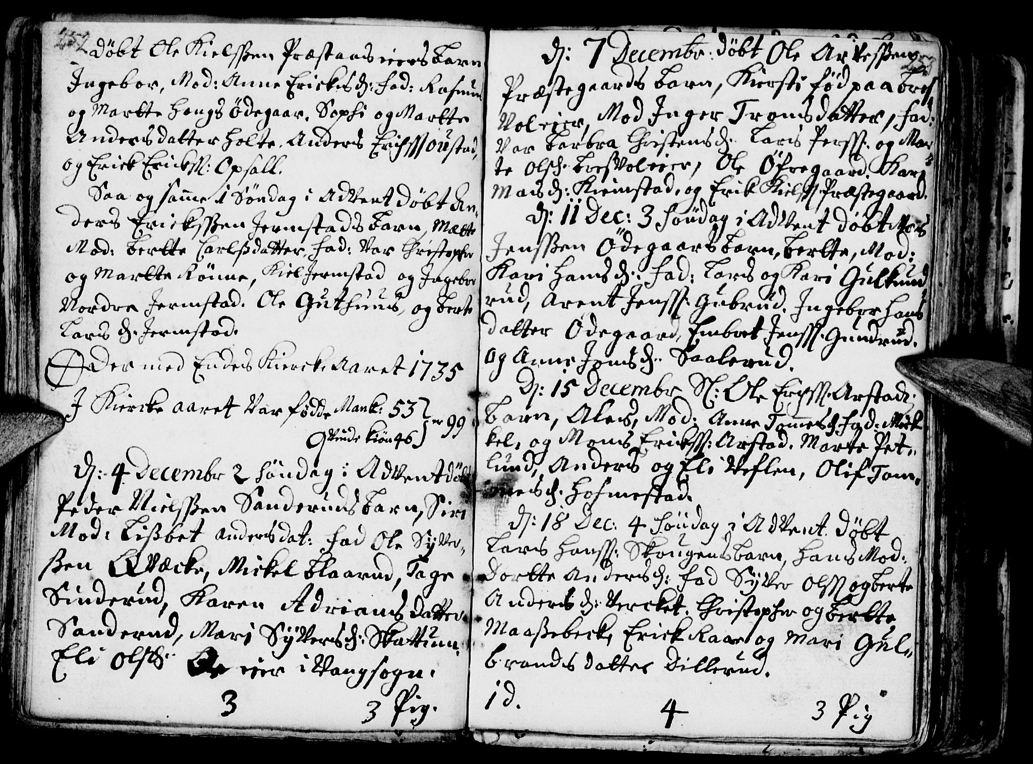 Stange prestekontor, SAH/PREST-002/K/L0002: Parish register (official) no. 2, 1724-1740, p. 252-253