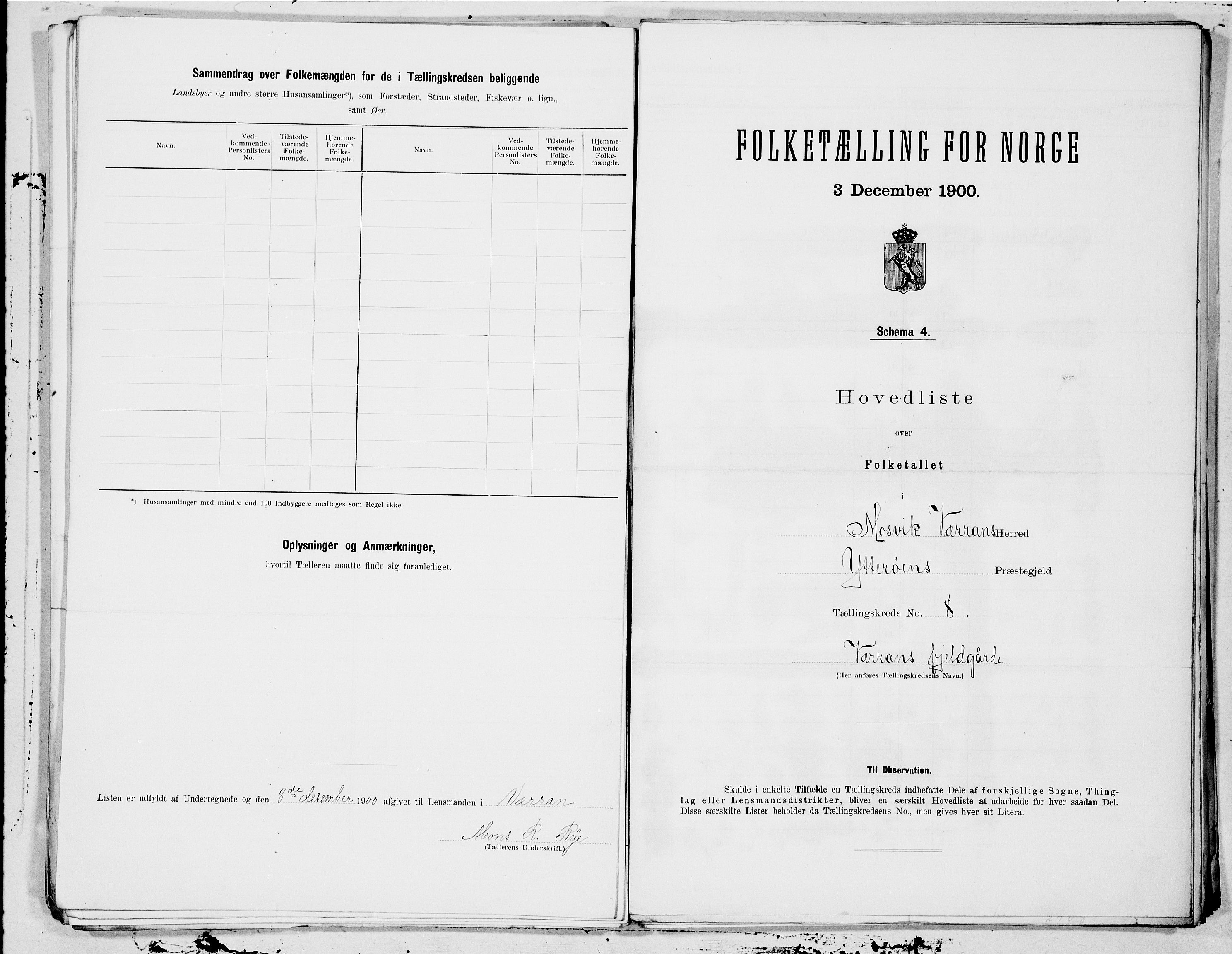 SAT, 1900 census for Mosvik og Verran, 1900, p. 16