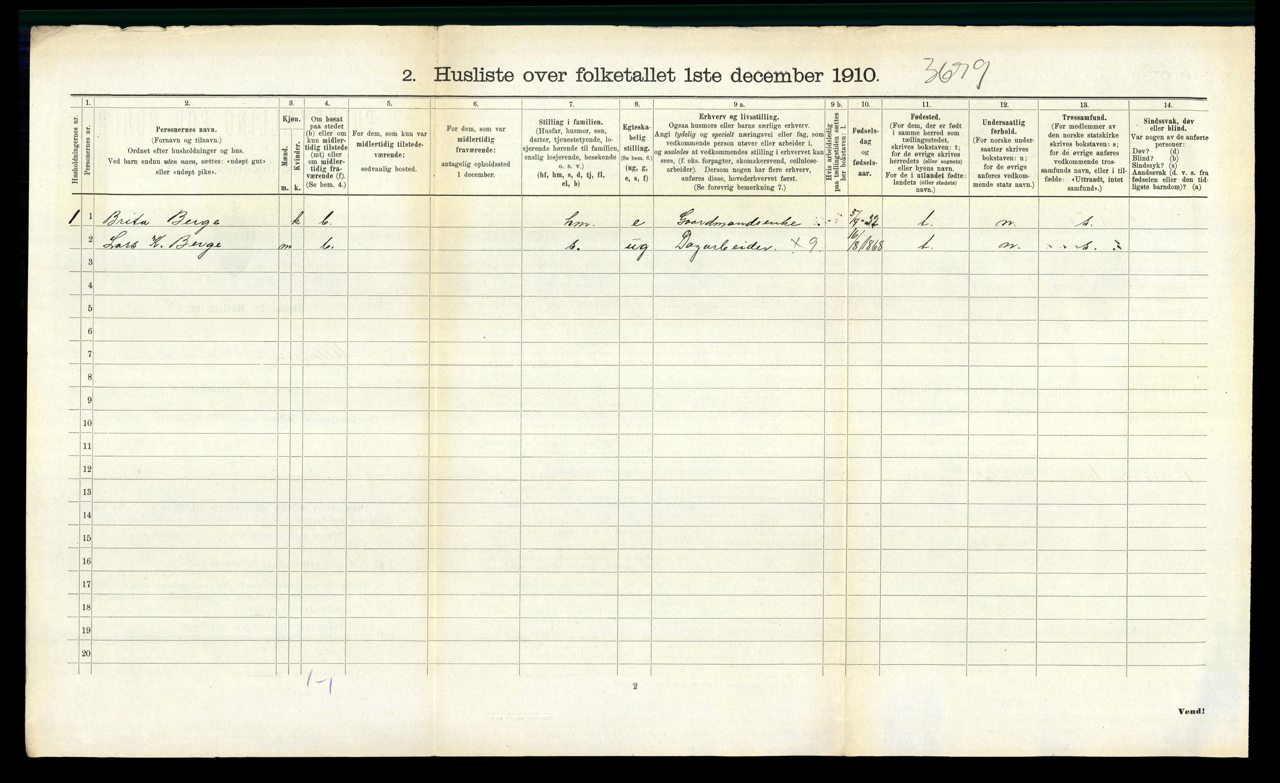 RA, 1910 census for Ullensvang, 1910, p. 774