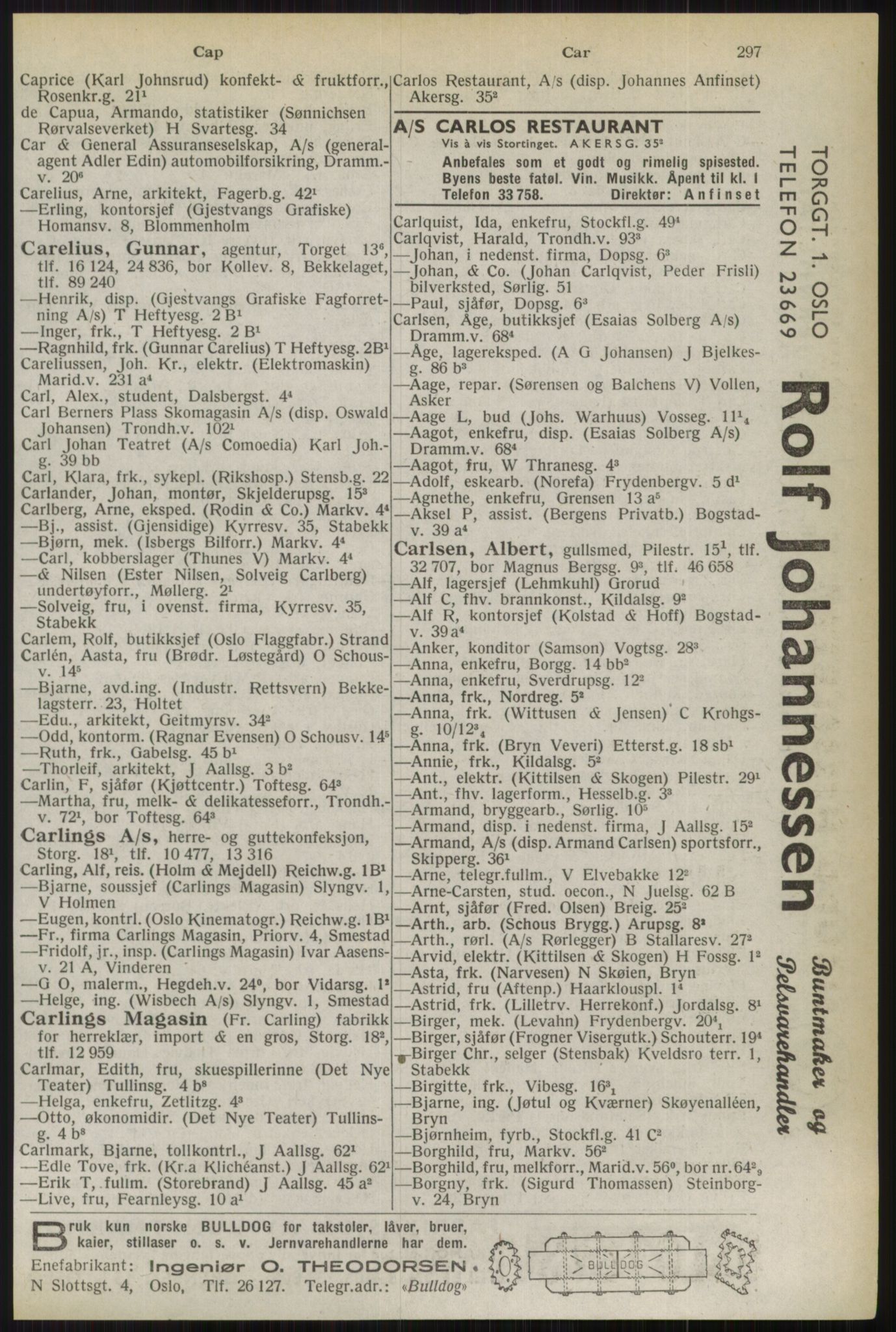 Kristiania/Oslo adressebok, PUBL/-, 1944, p. 297