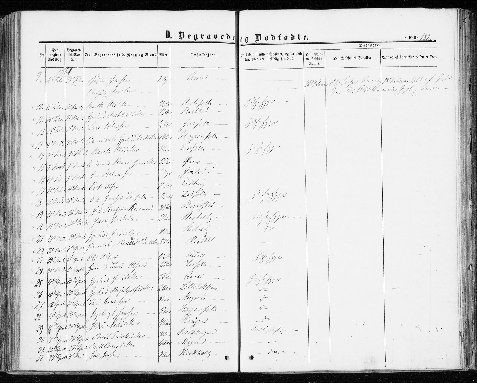 Ministerialprotokoller, klokkerbøker og fødselsregistre - Møre og Romsdal, AV/SAT-A-1454/598/L1067: Parish register (official) no. 598A01, 1858-1871, p. 182