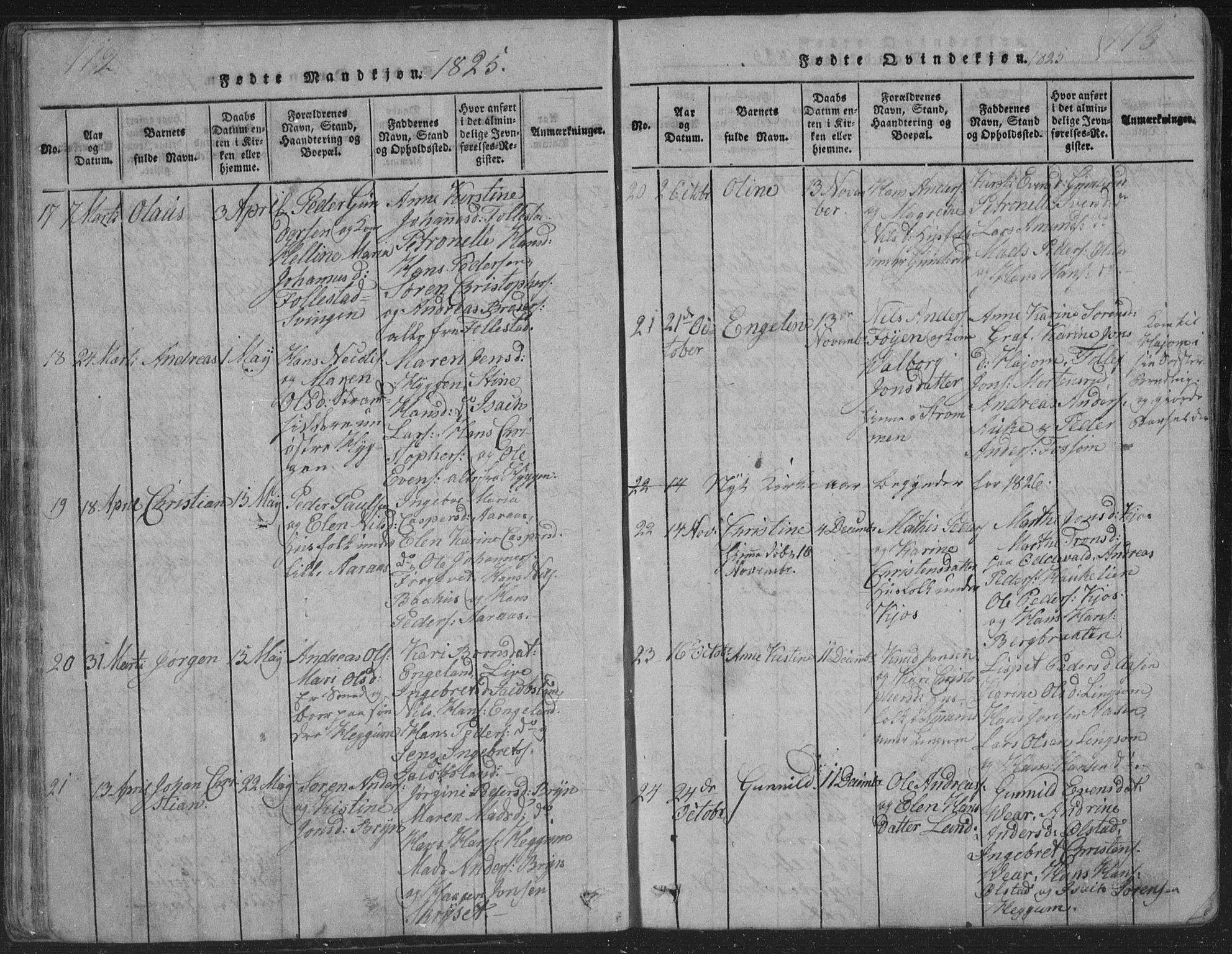 Røyken kirkebøker, AV/SAKO-A-241/G/Ga/L0003: Parish register (copy) no. 3, 1814-1856, p. 112-113