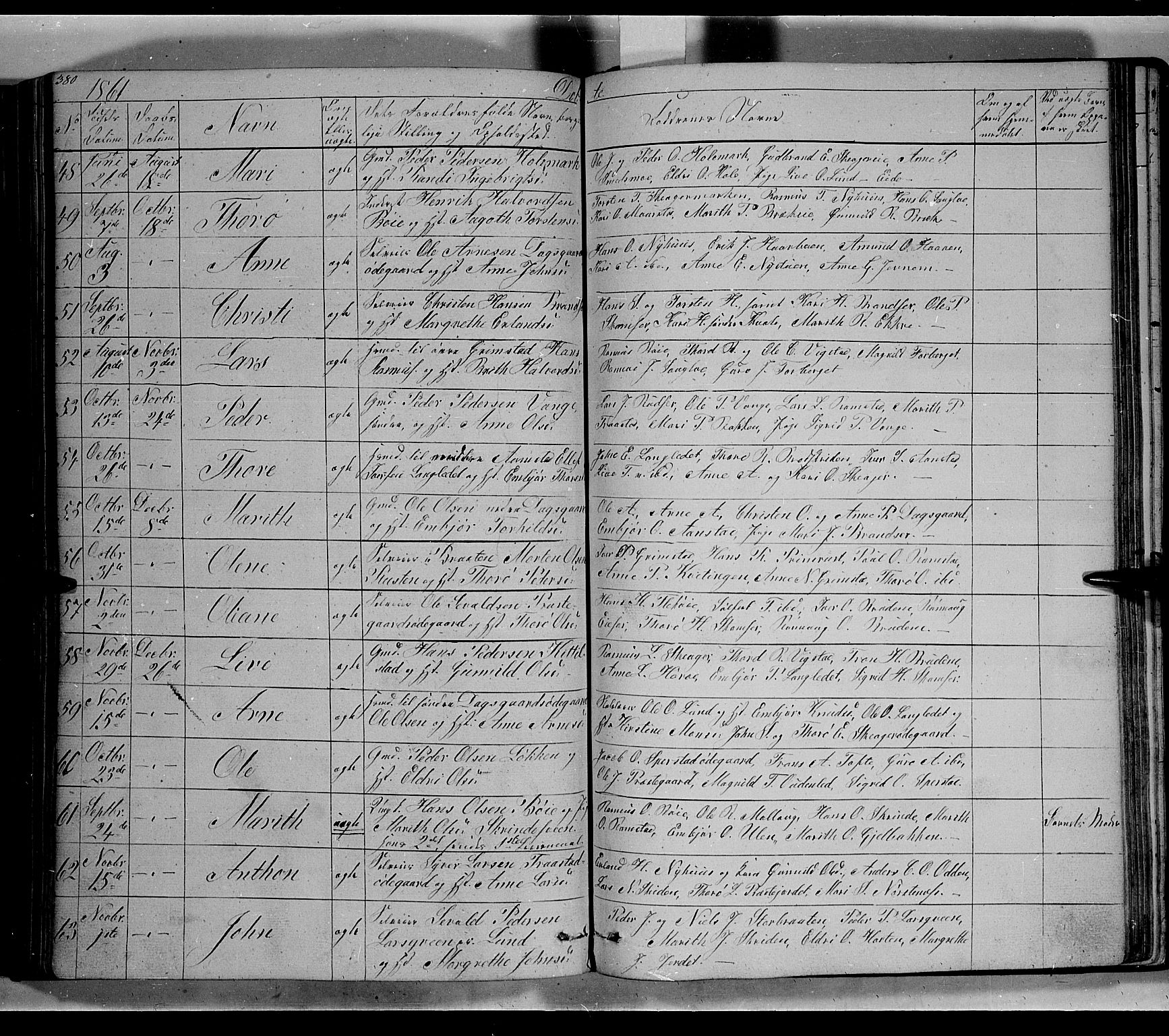 Lom prestekontor, AV/SAH-PREST-070/L/L0004: Parish register (copy) no. 4, 1845-1864, p. 380-381