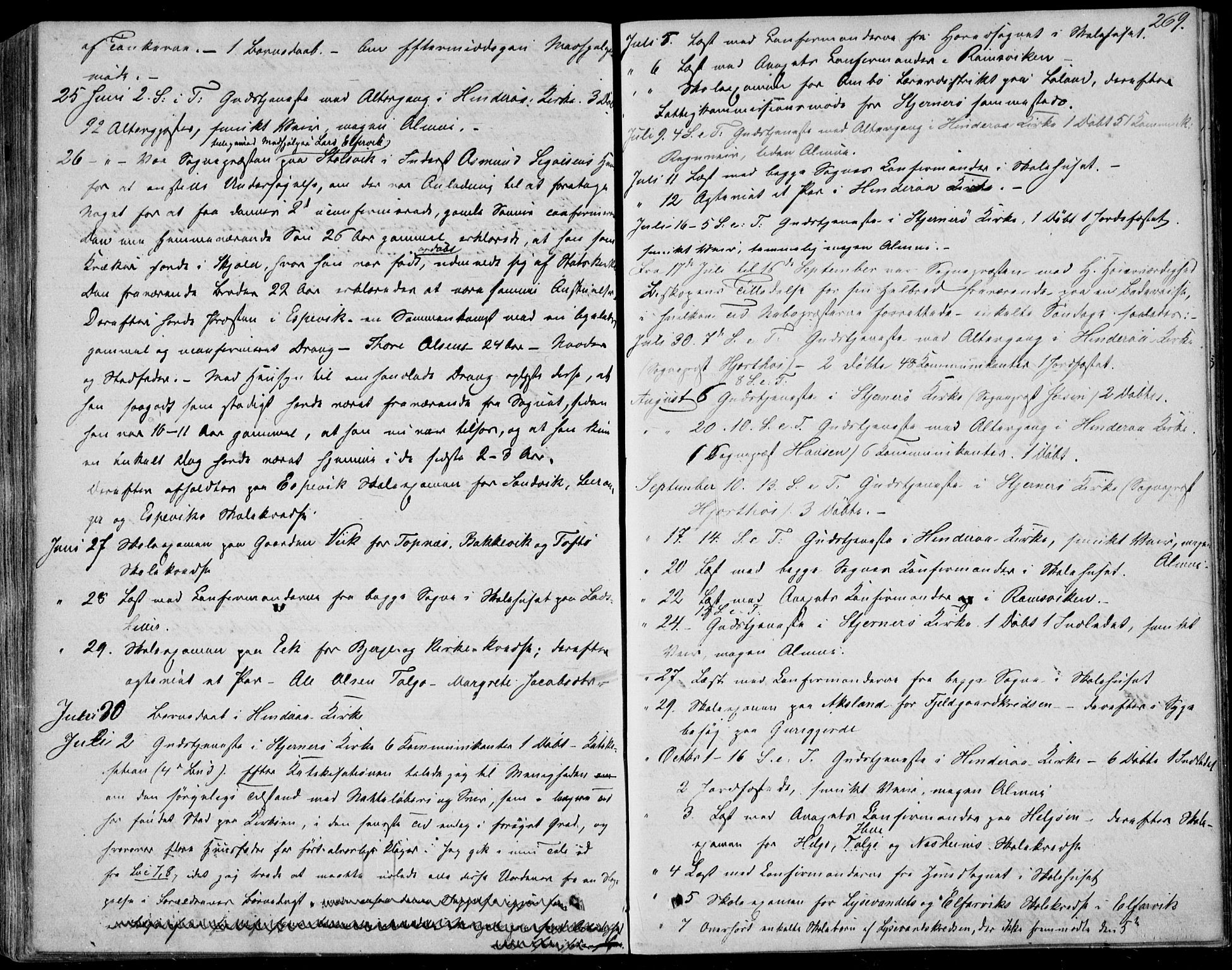 Nedstrand sokneprestkontor, AV/SAST-A-101841/01/IV: Parish register (official) no. A 9, 1861-1876, p. 269