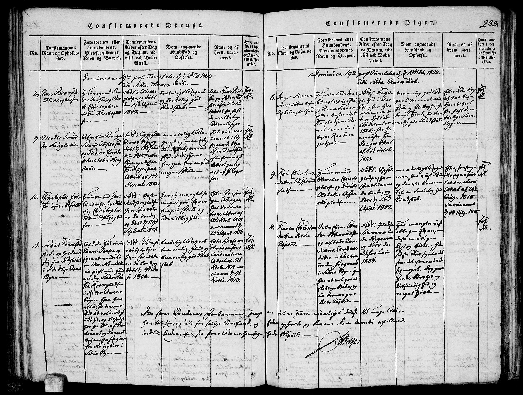 Kråkstad prestekontor Kirkebøker, AV/SAO-A-10125a/F/Fa/L0003: Parish register (official) no. I 3, 1813-1824, p. 283