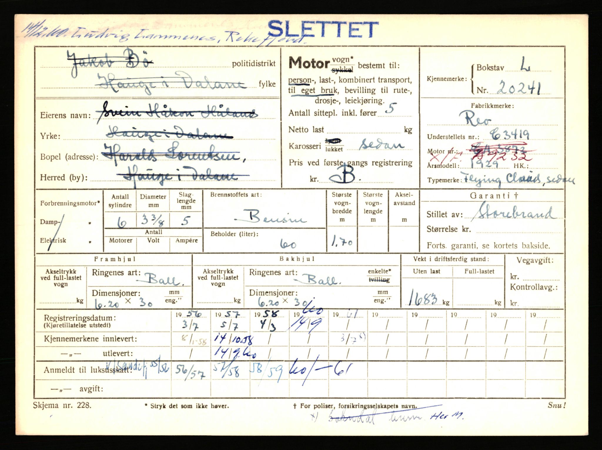 Stavanger trafikkstasjon, AV/SAST-A-101942/0/F/L0036: L-20000 - L-20499, 1930-1971, p. 993