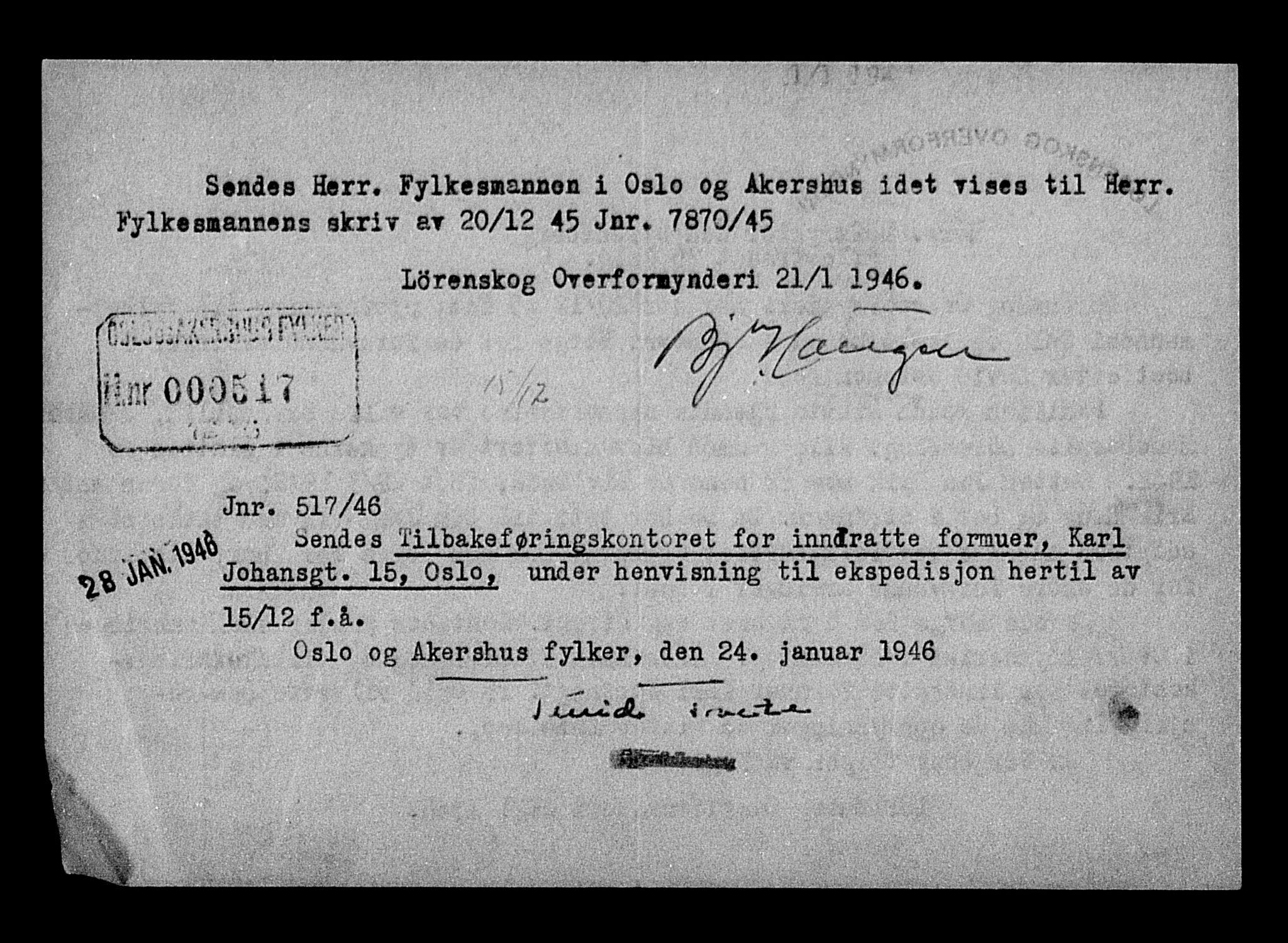 Justisdepartementet, Tilbakeføringskontoret for inndratte formuer, AV/RA-S-1564/H/Hc/Hcc/L0927: --, 1945-1947, p. 130