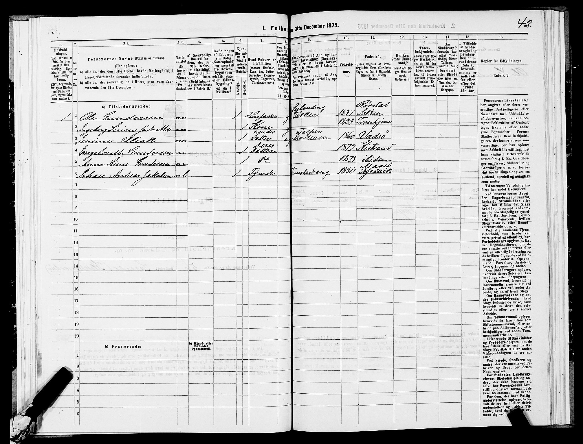 SATØ, 1875 census for 2018P Måsøy, 1875, p. 2042