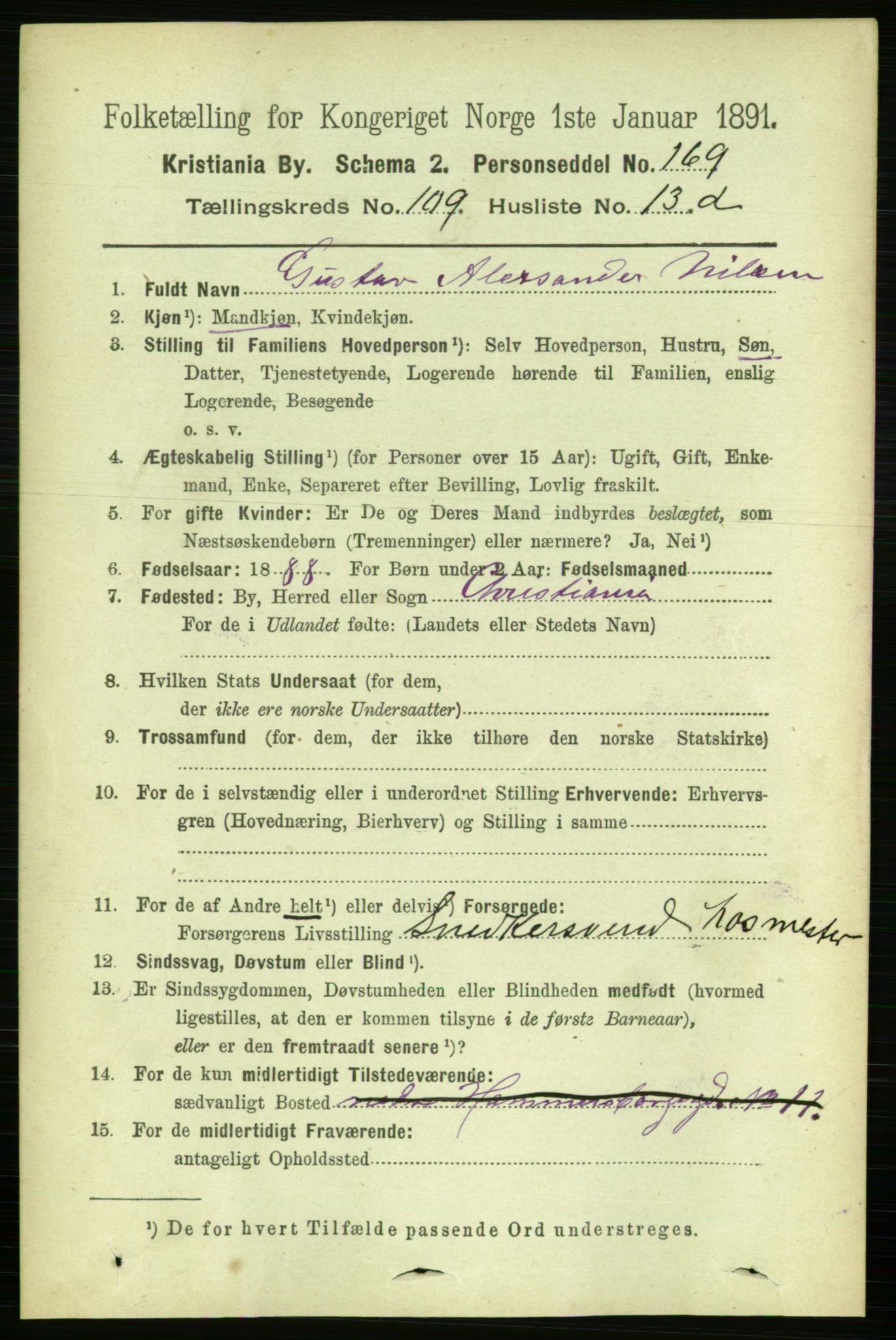 RA, 1891 census for 0301 Kristiania, 1891, p. 56868