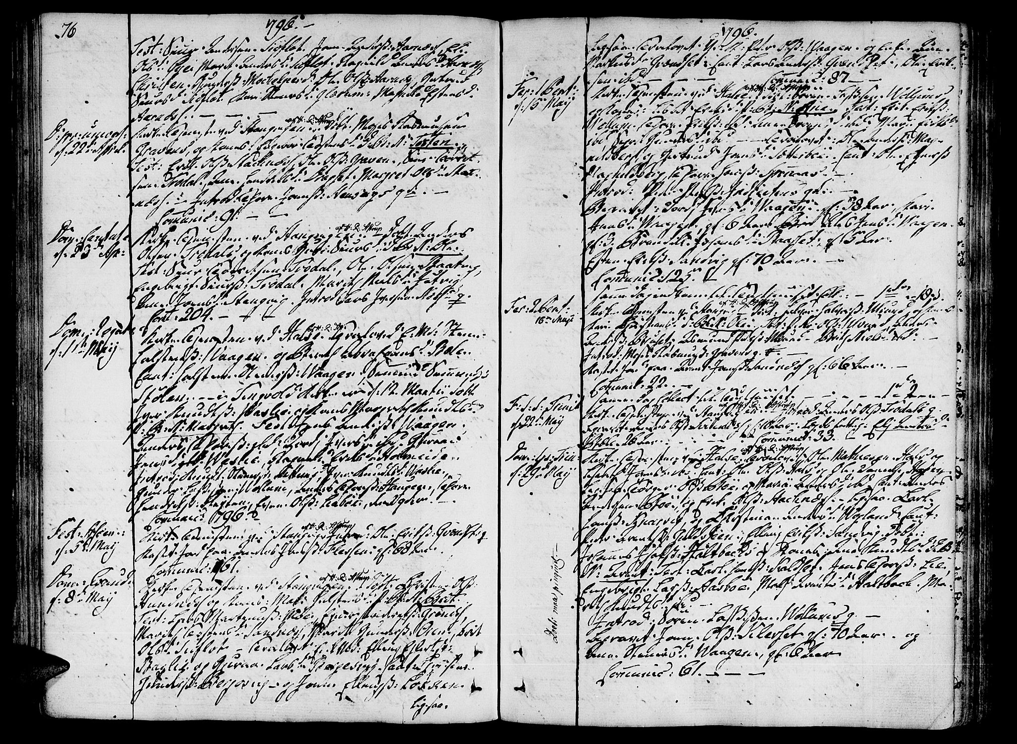 Ministerialprotokoller, klokkerbøker og fødselsregistre - Møre og Romsdal, AV/SAT-A-1454/592/L1022: Parish register (official) no. 592A01, 1784-1819, p. 76