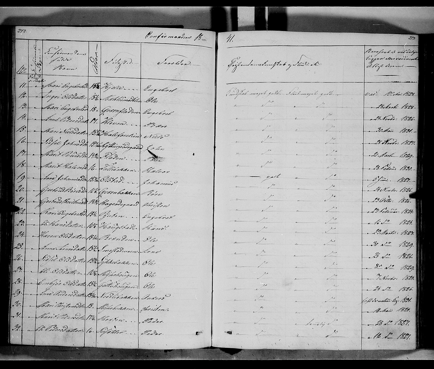 Ringebu prestekontor, AV/SAH-PREST-082/H/Ha/Haa/L0005: Parish register (official) no. 5, 1839-1848, p. 272-273