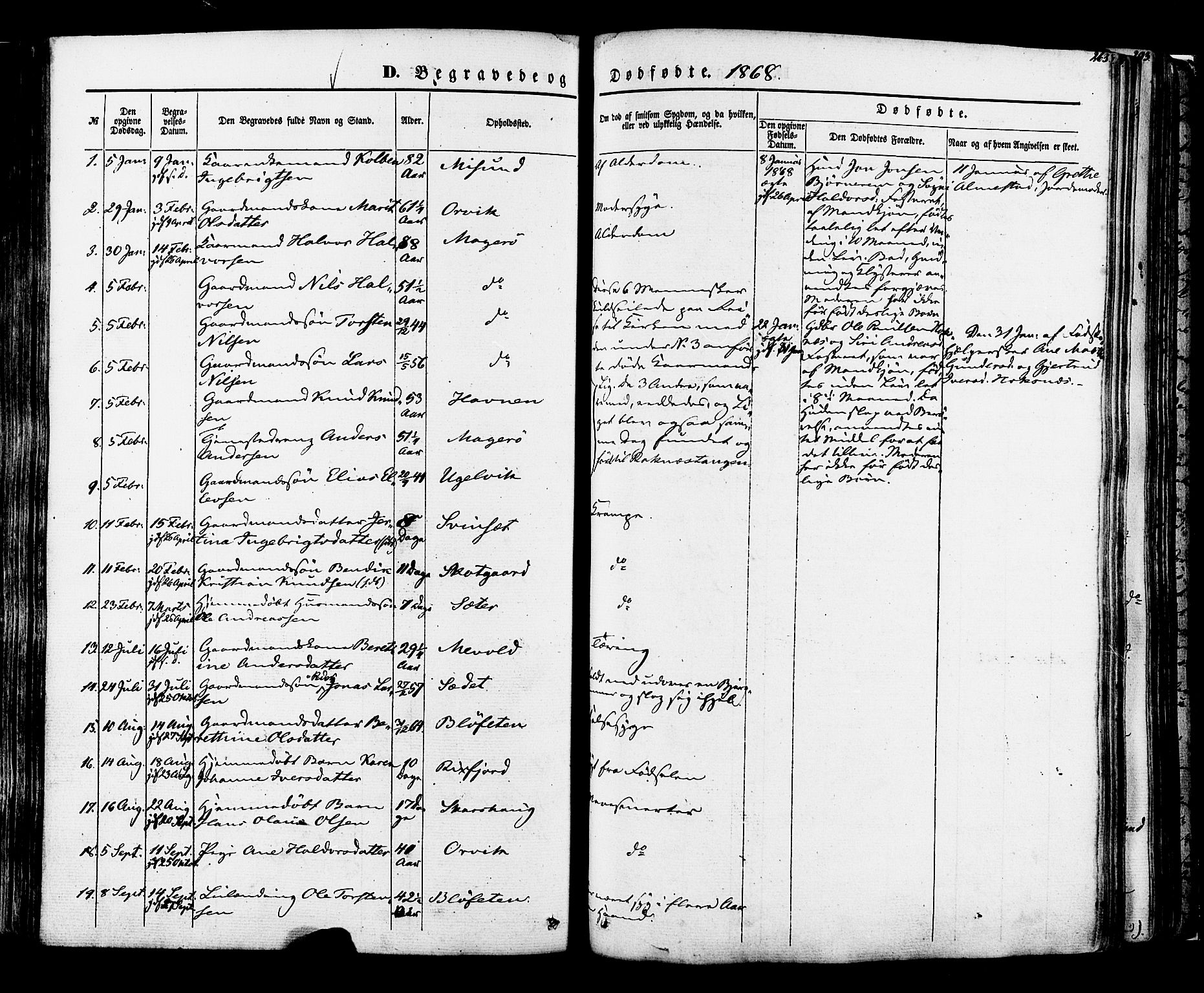 Ministerialprotokoller, klokkerbøker og fødselsregistre - Møre og Romsdal, SAT/A-1454/560/L0719: Parish register (official) no. 560A03, 1845-1872, p. 263