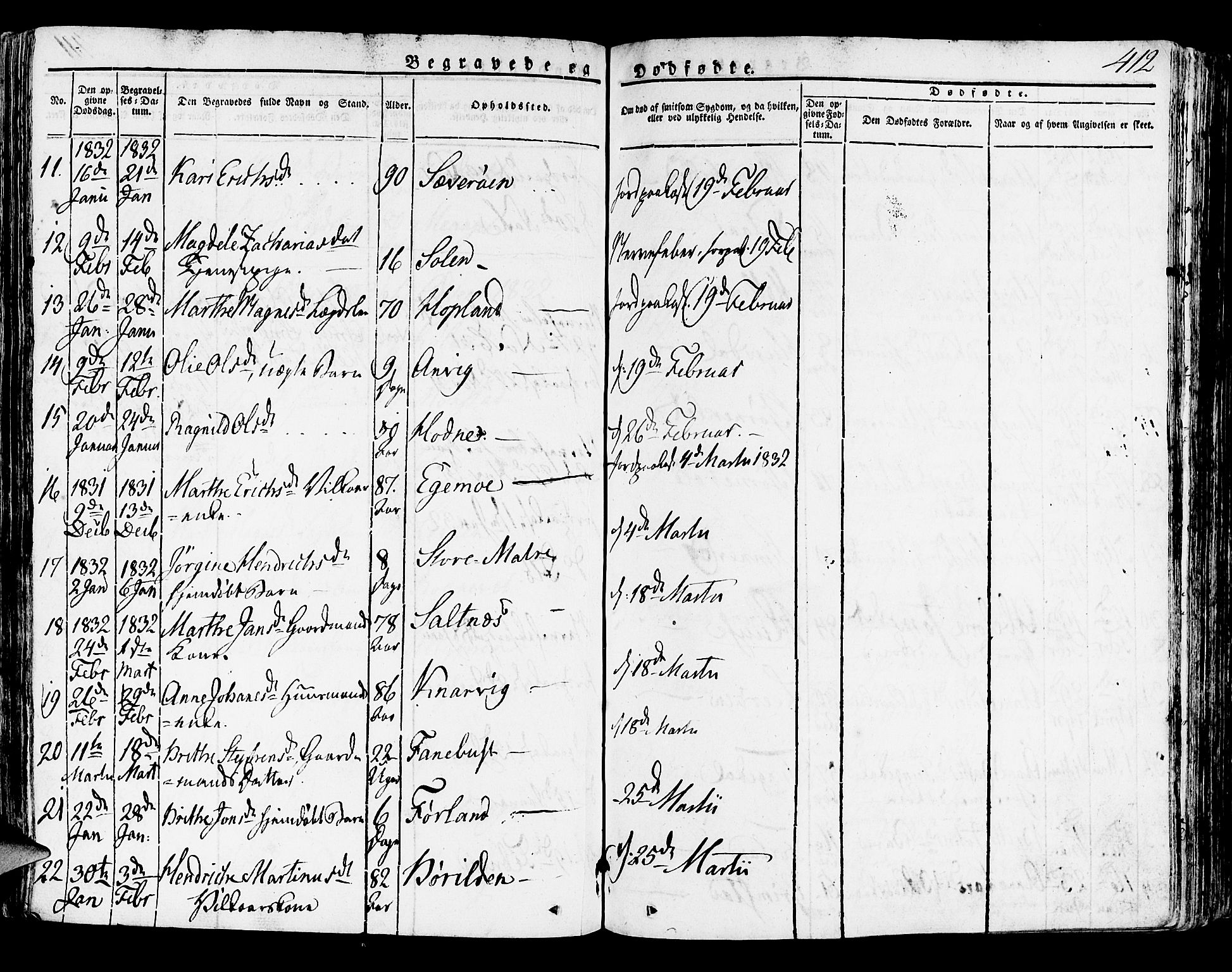 Lindås Sokneprestembete, SAB/A-76701/H/Haa: Parish register (official) no. A 8, 1823-1836, p. 412