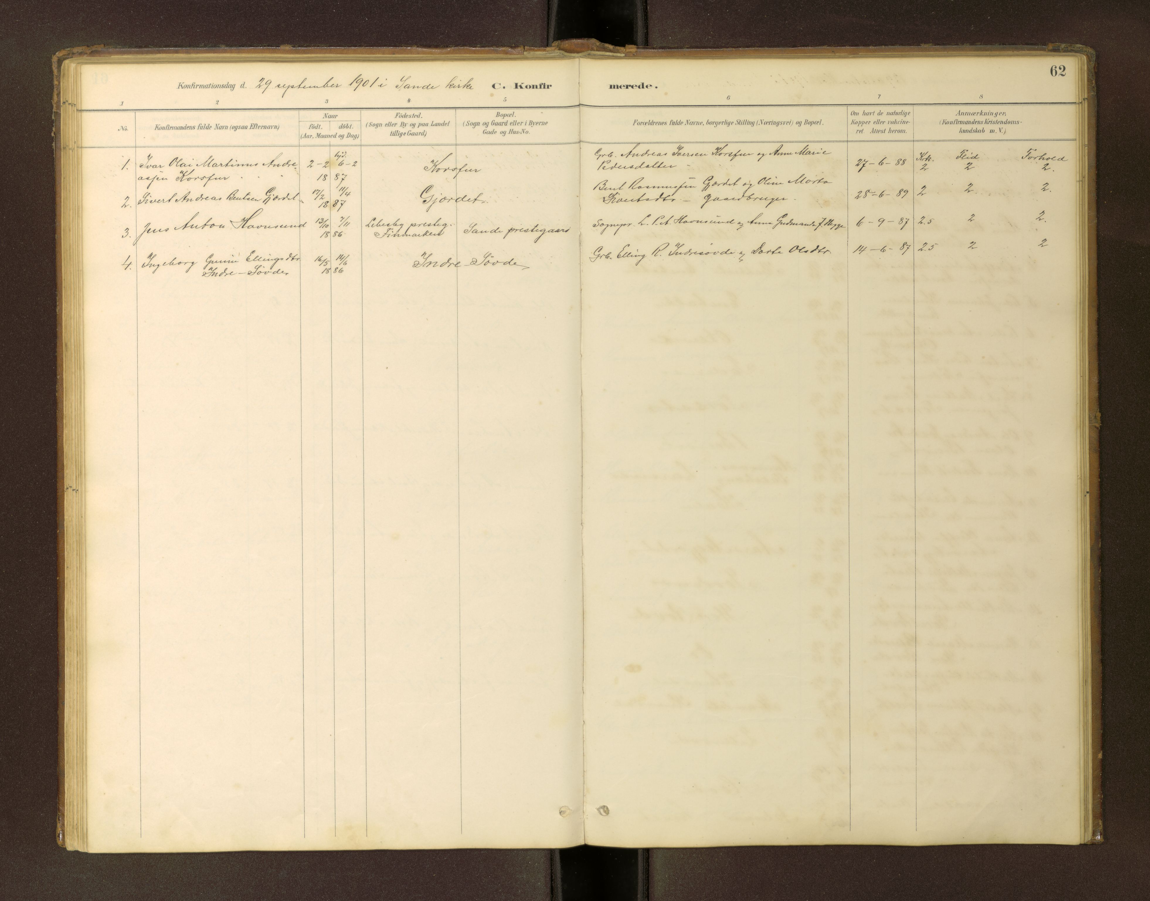 Ministerialprotokoller, klokkerbøker og fødselsregistre - Møre og Romsdal, SAT/A-1454/504/L0060: Parish register (copy) no. 504C02, 1884-1903, p. 62