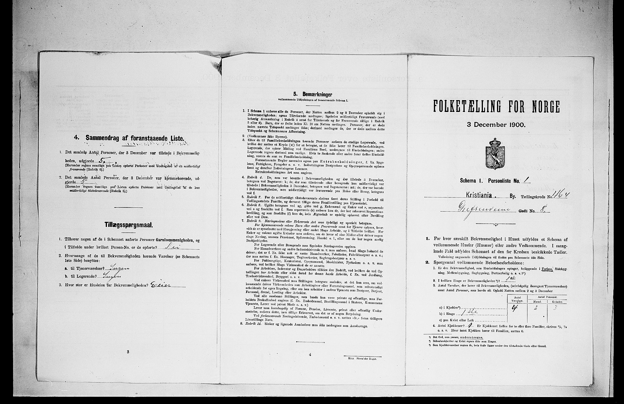 SAO, 1900 census for Kristiania, 1900, p. 27809