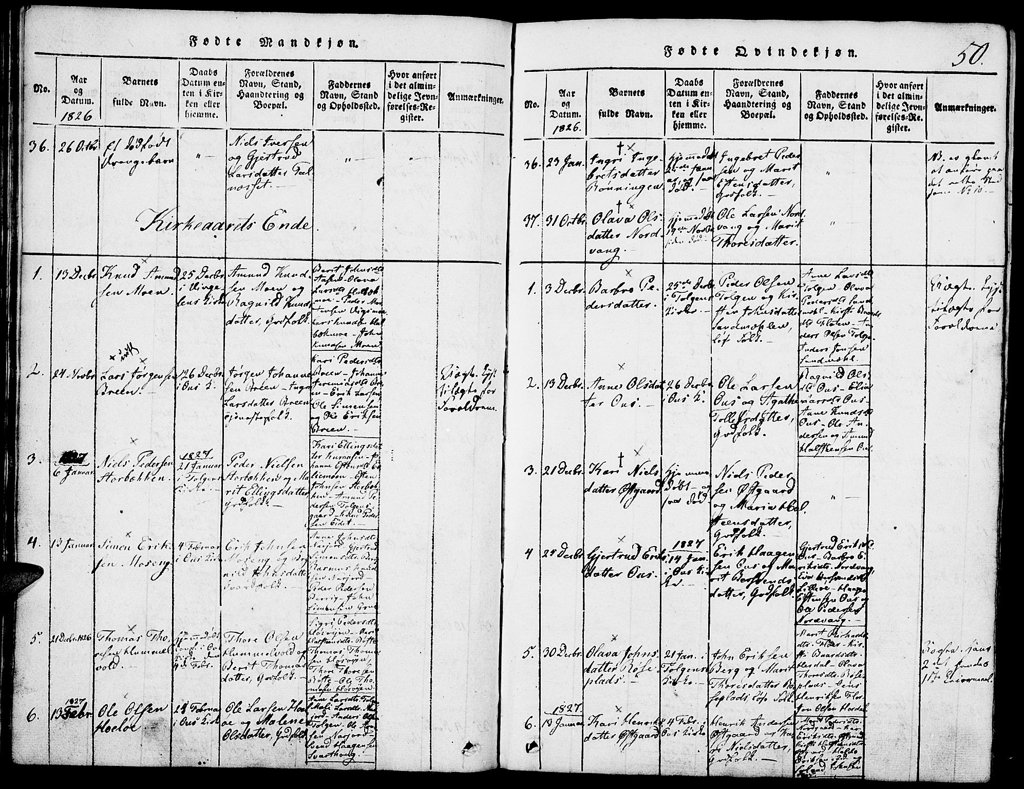 Tolga prestekontor, SAH/PREST-062/K/L0004: Parish register (official) no. 4, 1815-1836, p. 50