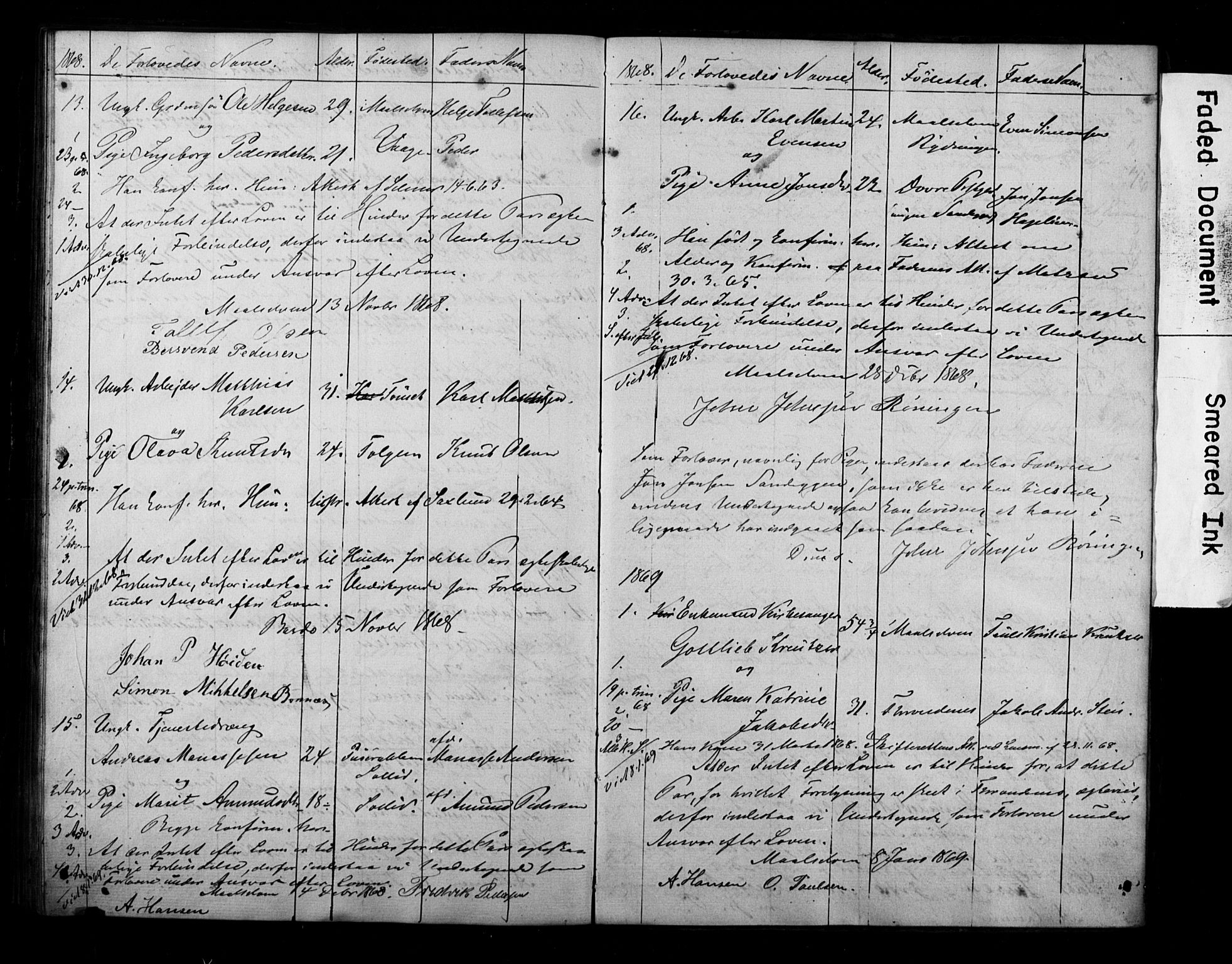 Målselv sokneprestembete, AV/SATØ-S-1311/I/Id/L0037: Banns register no. 37, 1853-1870