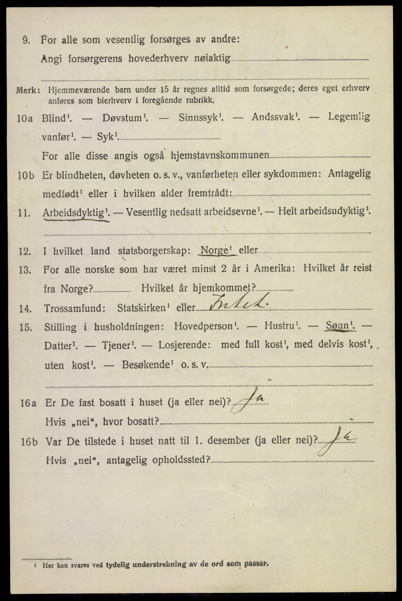 SAKO, 1920 census for Bø (Telemark), 1920, p. 3591