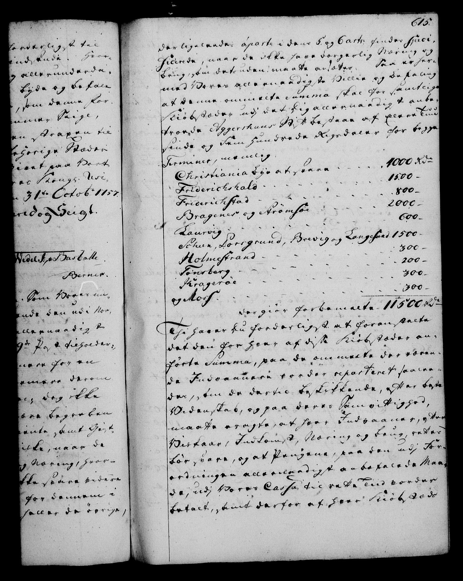 Rentekammeret, Kammerkanselliet, RA/EA-3111/G/Gg/Gga/L0006: Norsk ekspedisjonsprotokoll med register (merket RK 53.6), 1749-1759, p. 615