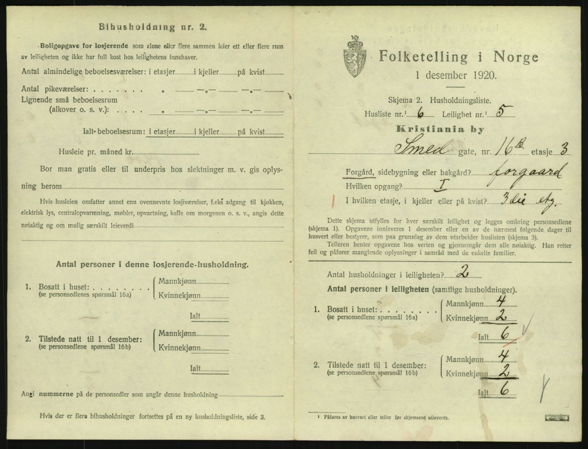 SAO, 1920 census for Kristiania, 1920, p. 97795