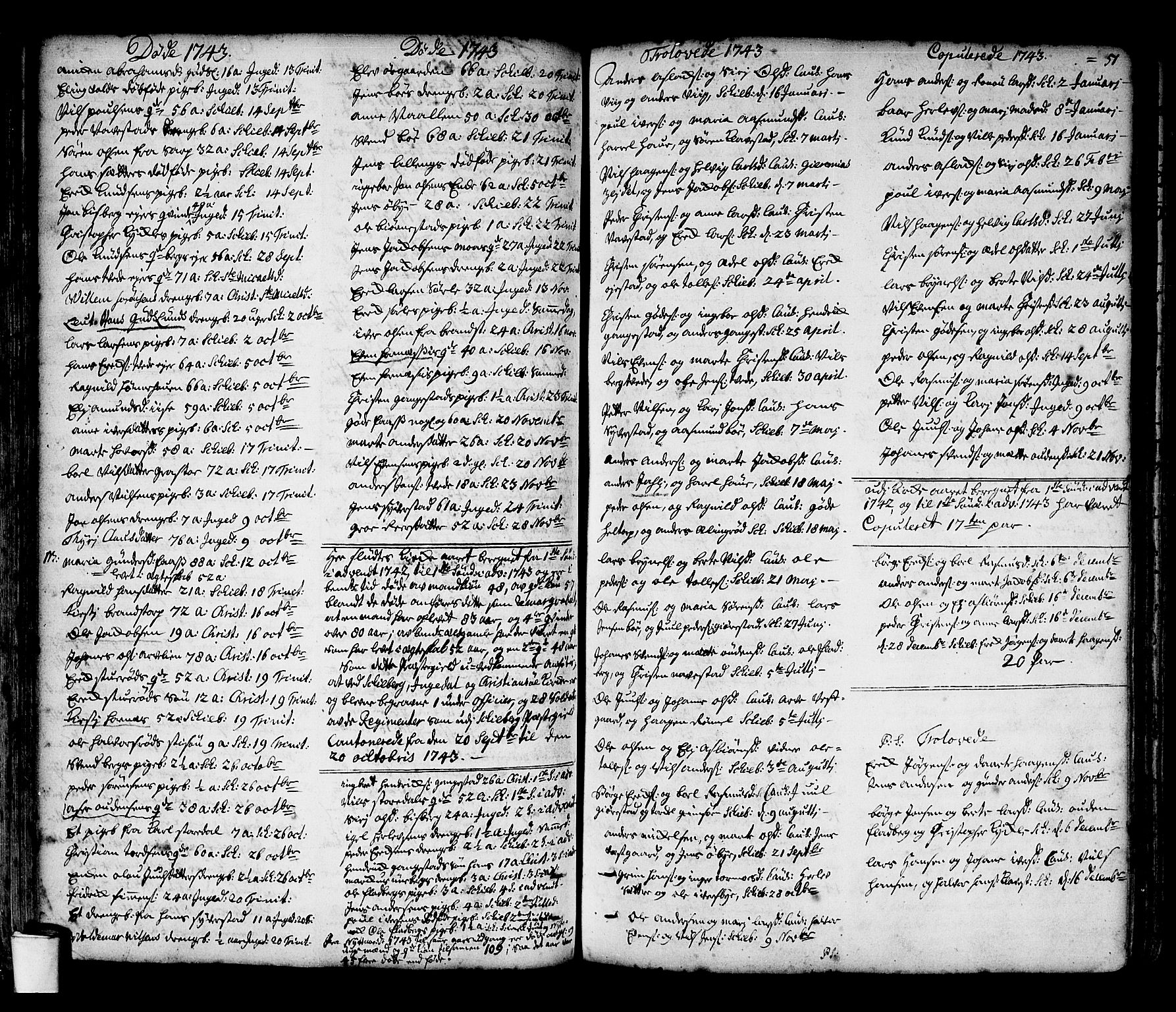 Skjeberg prestekontor Kirkebøker, SAO/A-10923/F/Fa/L0002: Parish register (official) no. I 2, 1726-1791, p. 51