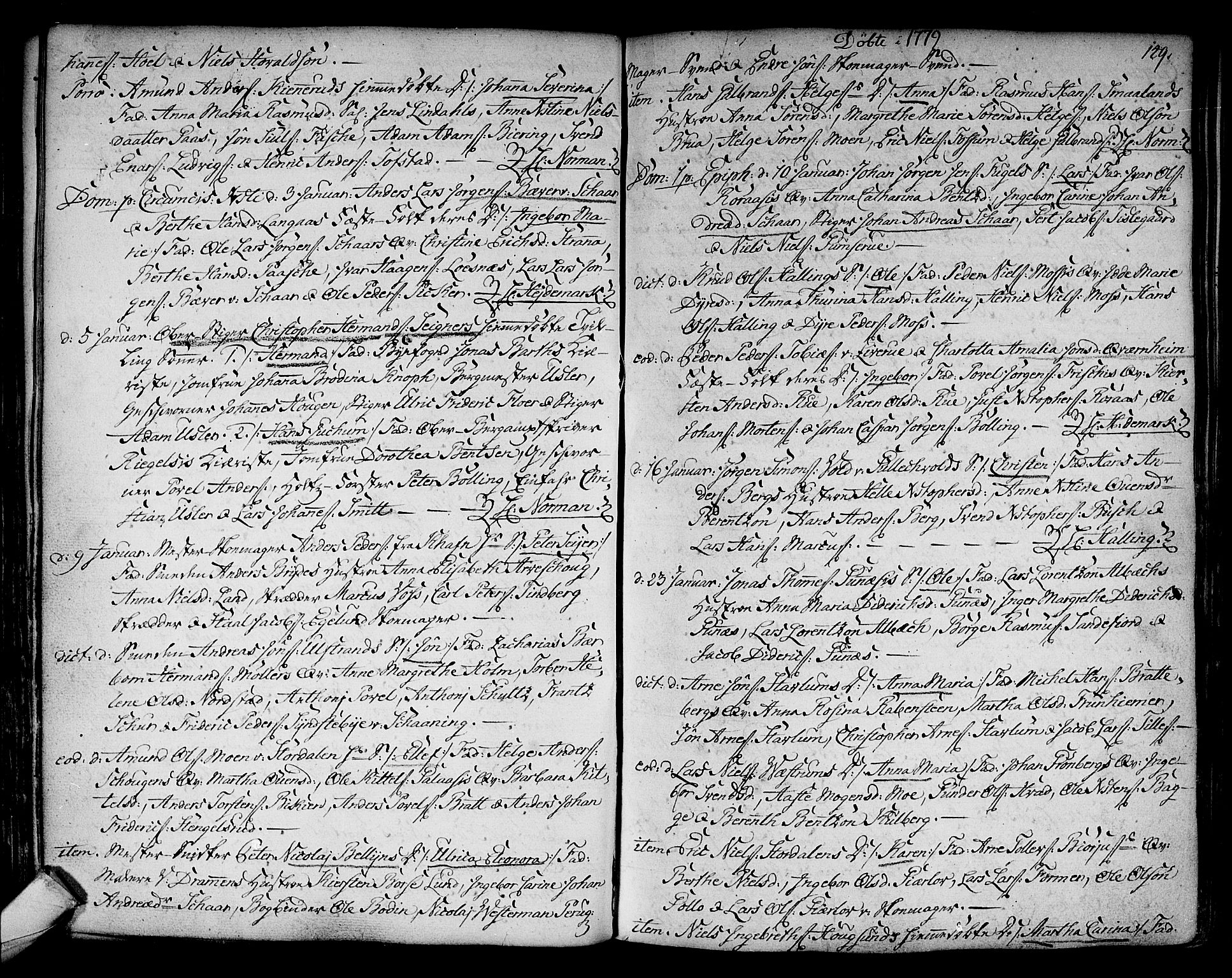 Kongsberg kirkebøker, SAKO/A-22/F/Fa/L0005: Parish register (official) no. I 5, 1769-1782, p. 149