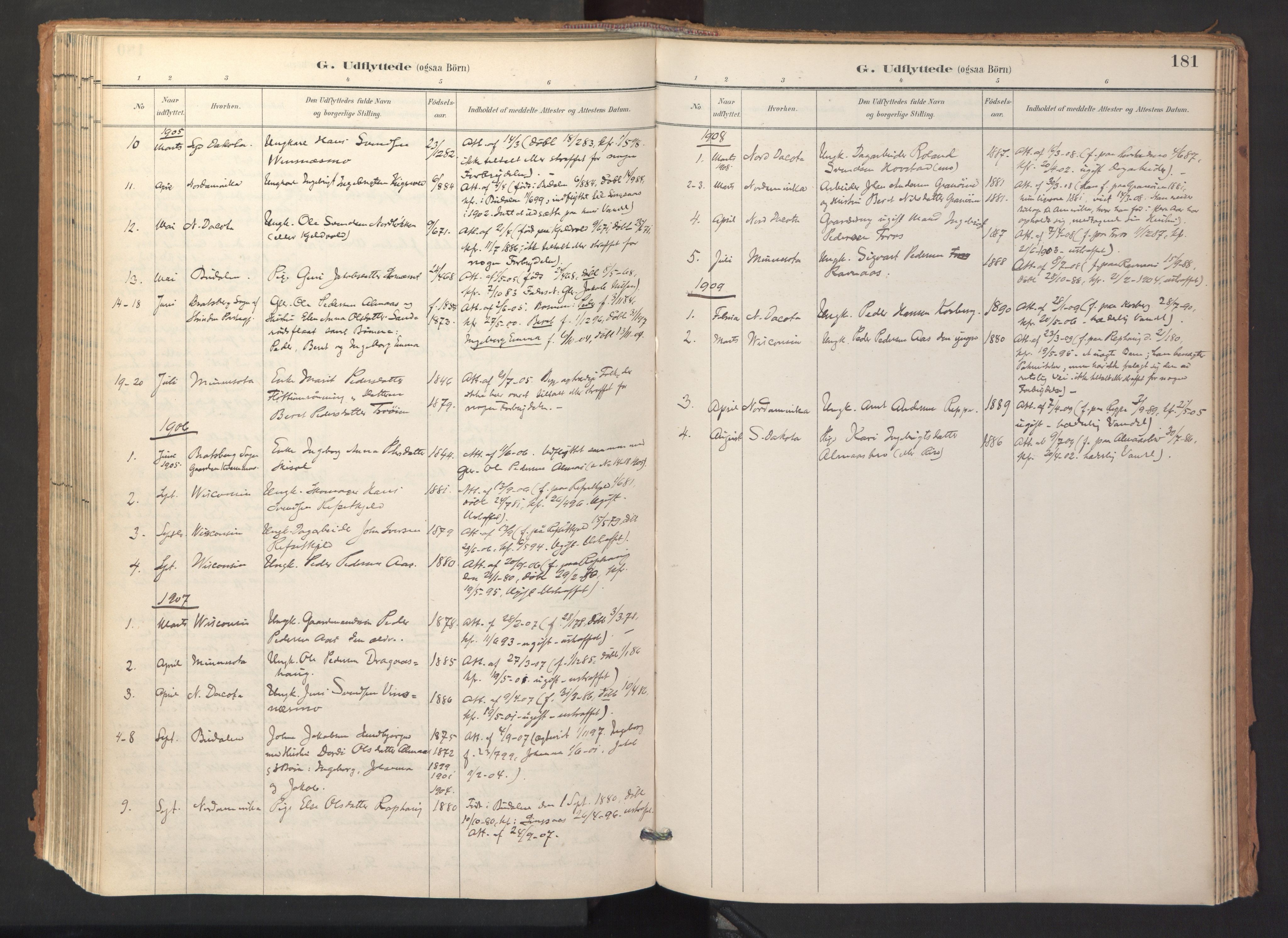 Ministerialprotokoller, klokkerbøker og fødselsregistre - Sør-Trøndelag, SAT/A-1456/688/L1025: Parish register (official) no. 688A02, 1891-1909, p. 181