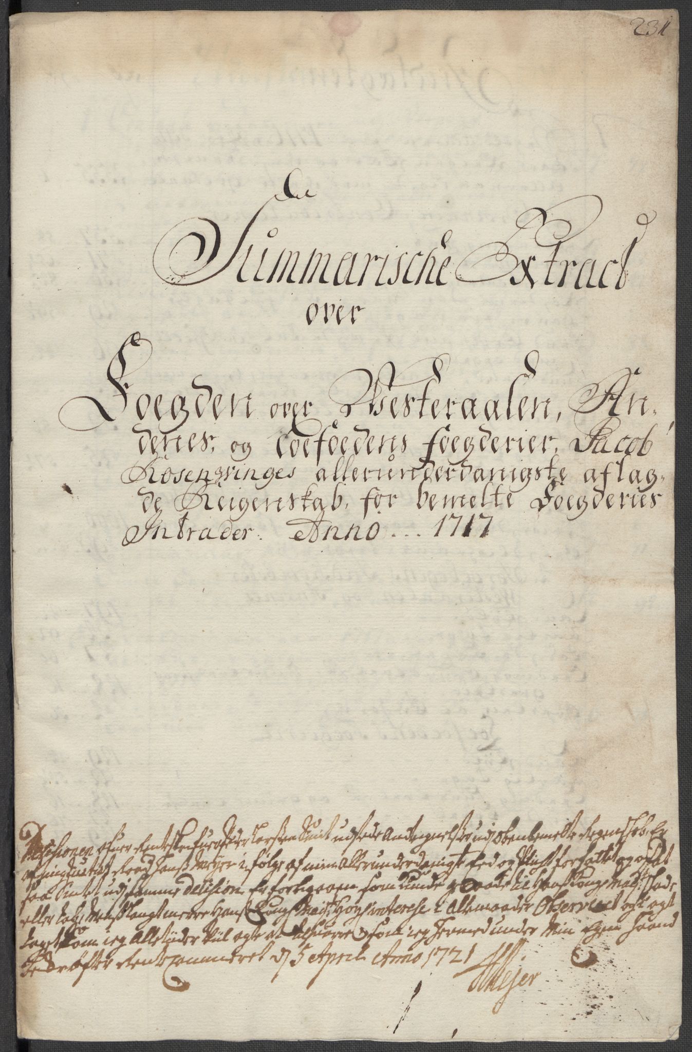 Rentekammeret inntil 1814, Reviderte regnskaper, Fogderegnskap, RA/EA-4092/R67/L4683: Fogderegnskap Vesterålen, Andenes og Lofoten, 1717, p. 23