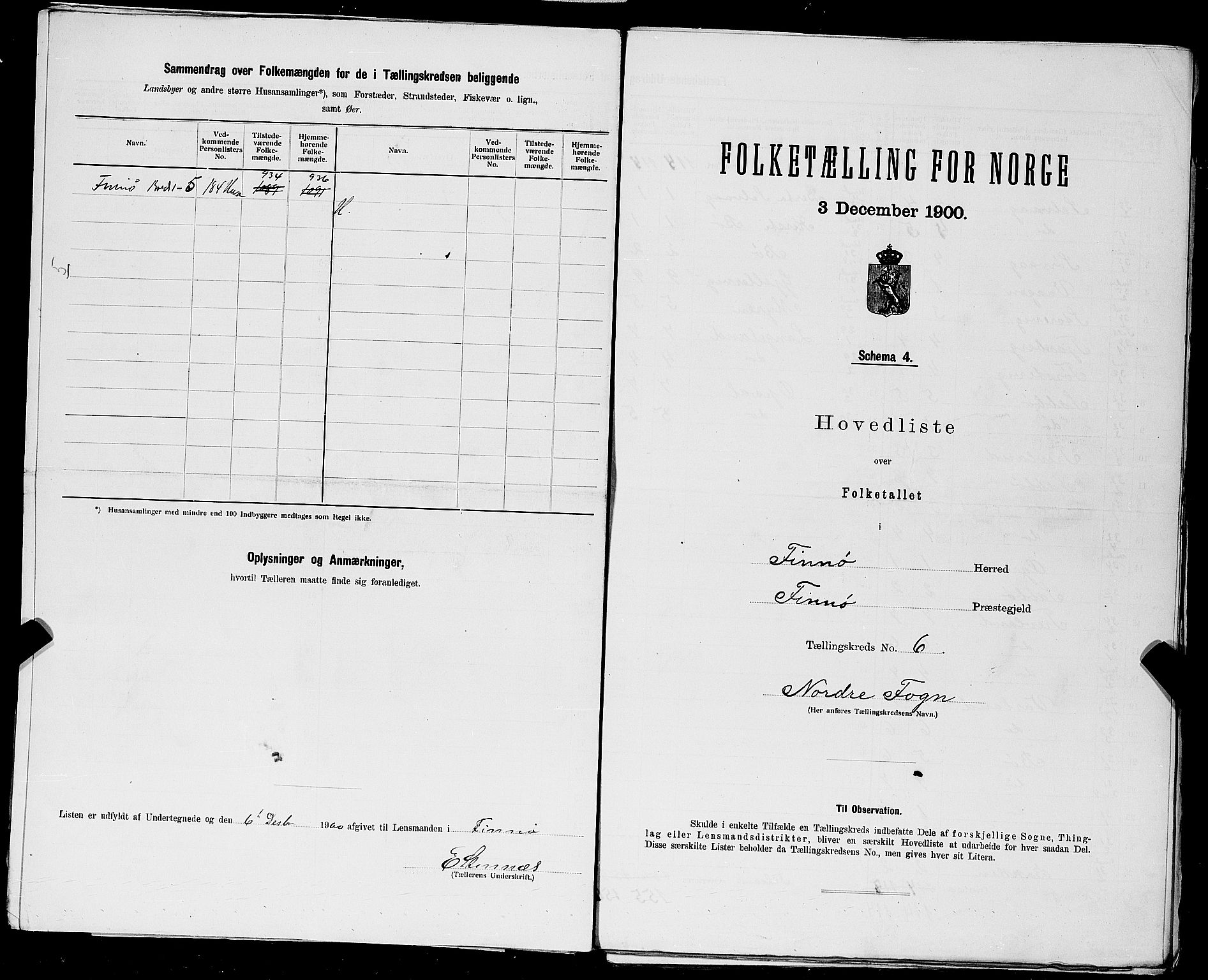 SAST, 1900 census for Finnøy, 1900, p. 24