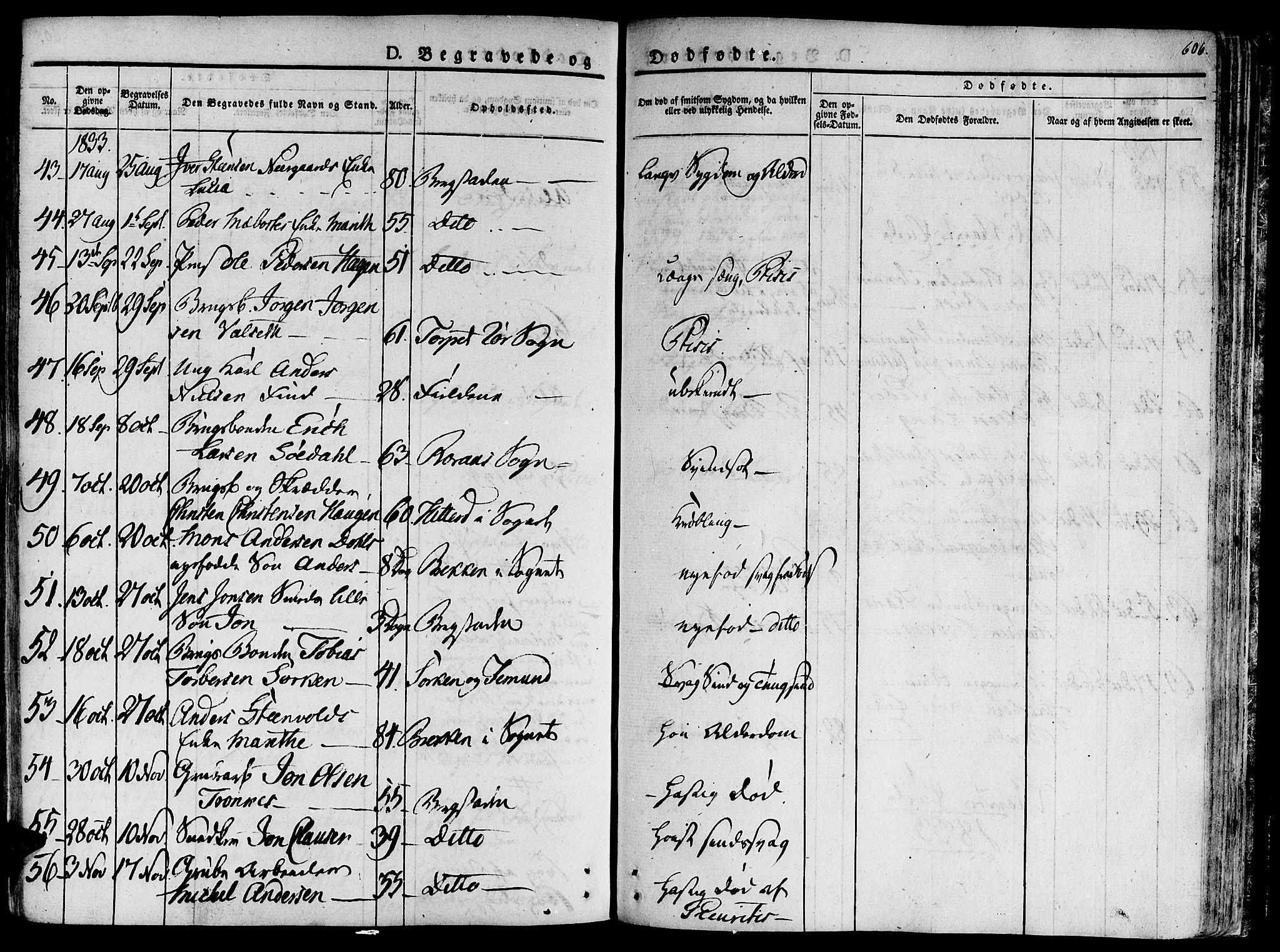 Ministerialprotokoller, klokkerbøker og fødselsregistre - Sør-Trøndelag, AV/SAT-A-1456/681/L0930: Parish register (official) no. 681A08, 1829-1844, p. 606