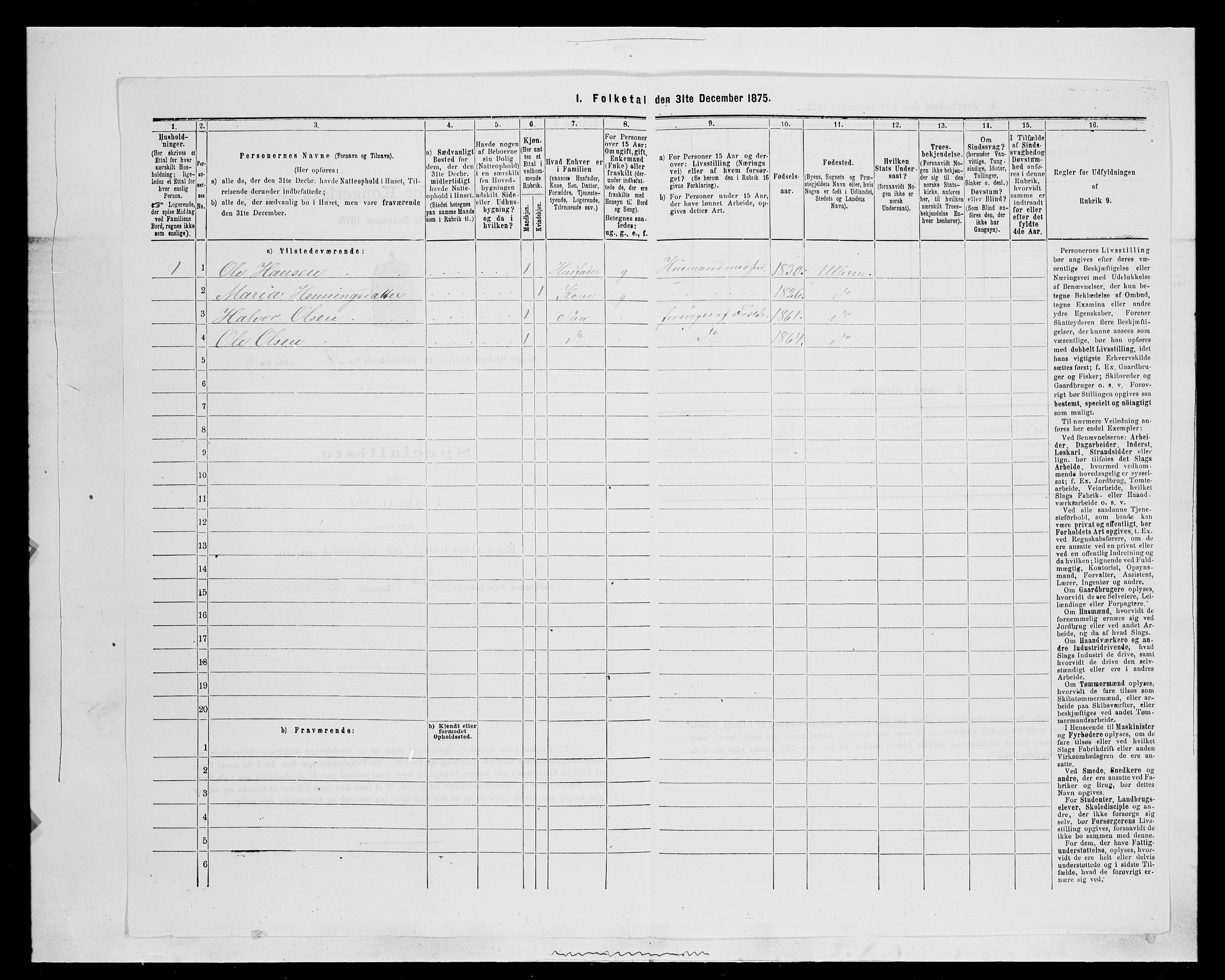 SAH, 1875 census for 0419P Sør-Odal, 1875, p. 1871