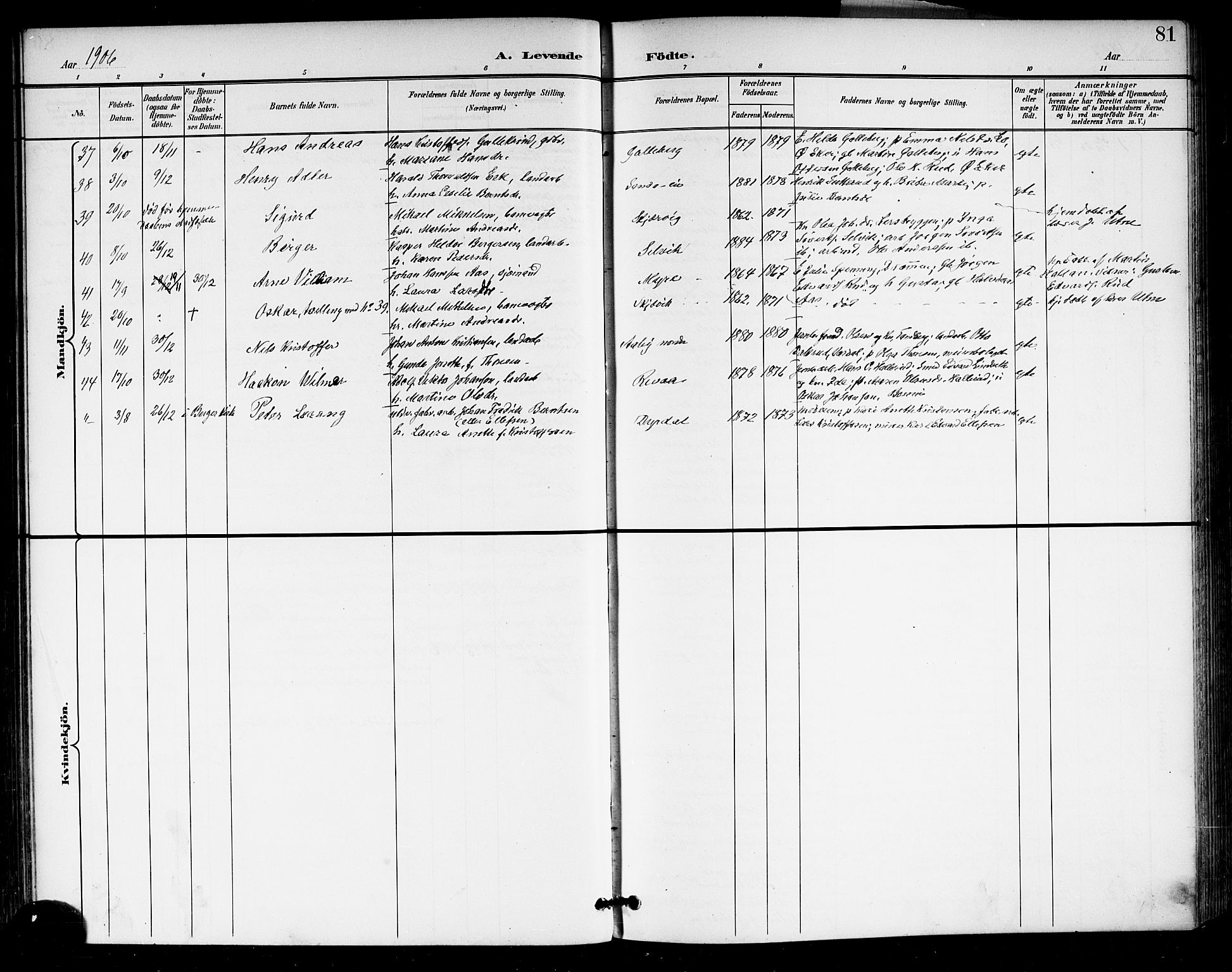 Sande Kirkebøker, AV/SAKO-A-53/G/Ga/L0004: Parish register (copy) no. 4, 1895-1918, p. 81