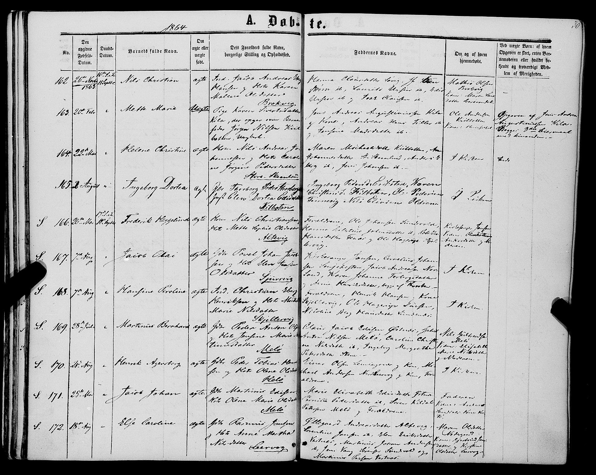 Trondenes sokneprestkontor, SATØ/S-1319/H/Ha/L0012kirke: Parish register (official) no. 12, 1863-1870, p. 30