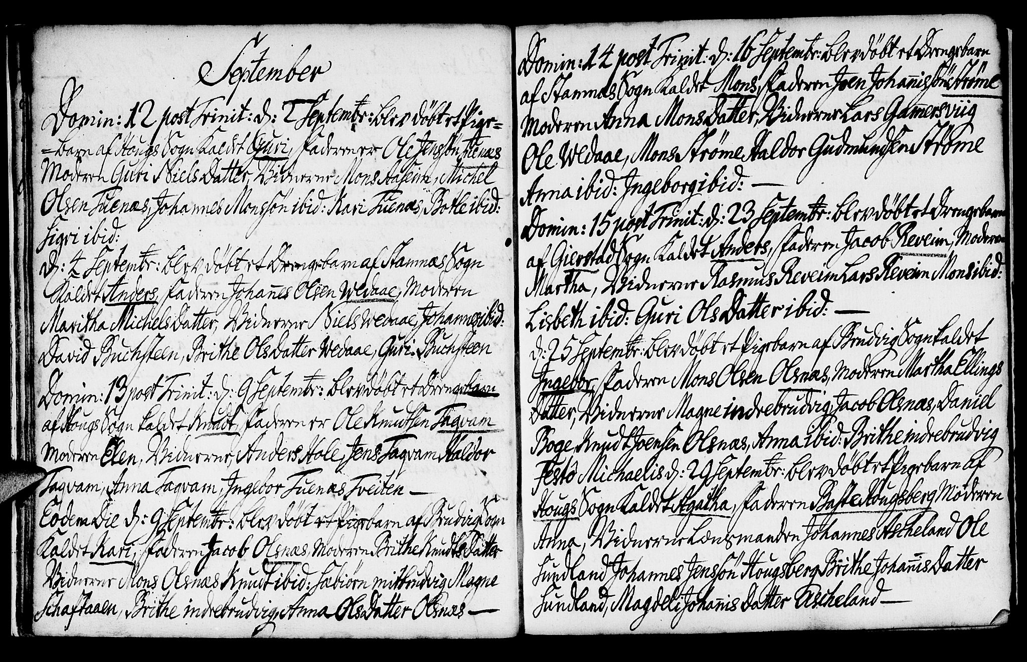 Haus sokneprestembete, AV/SAB-A-75601/H/Haa: Parish register (official) no. A 8, 1754-1769, p. 13