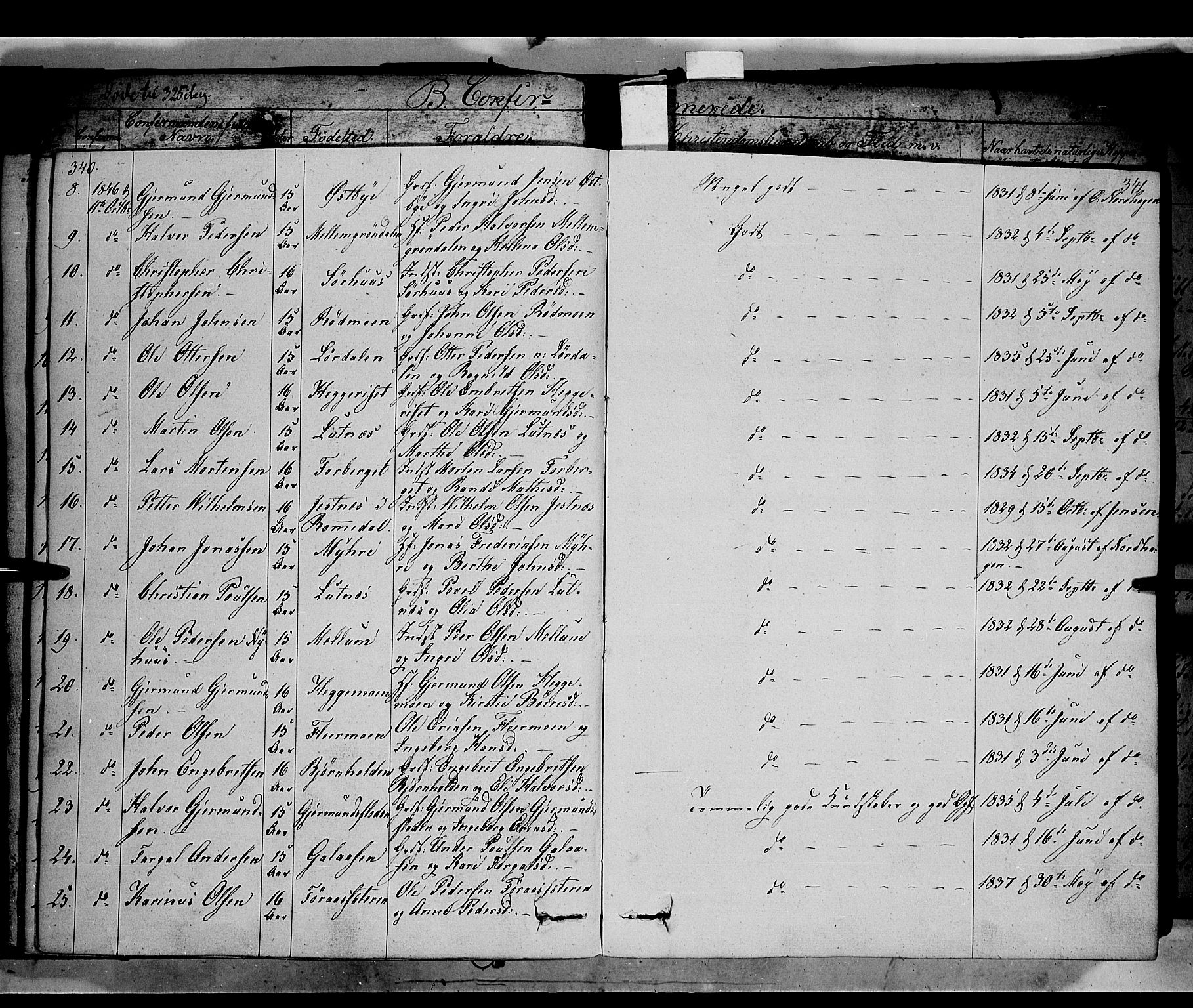 Trysil prestekontor, SAH/PREST-046/H/Ha/Haa/L0004: Parish register (official) no. 4 /1, 1842-1850, p. 340-341